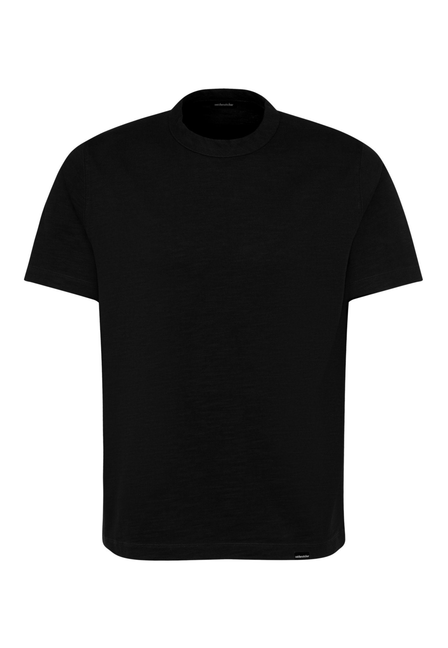 seidensticker T-Shirt Kurzarm Dunkelblau Rundhals Uni Regular