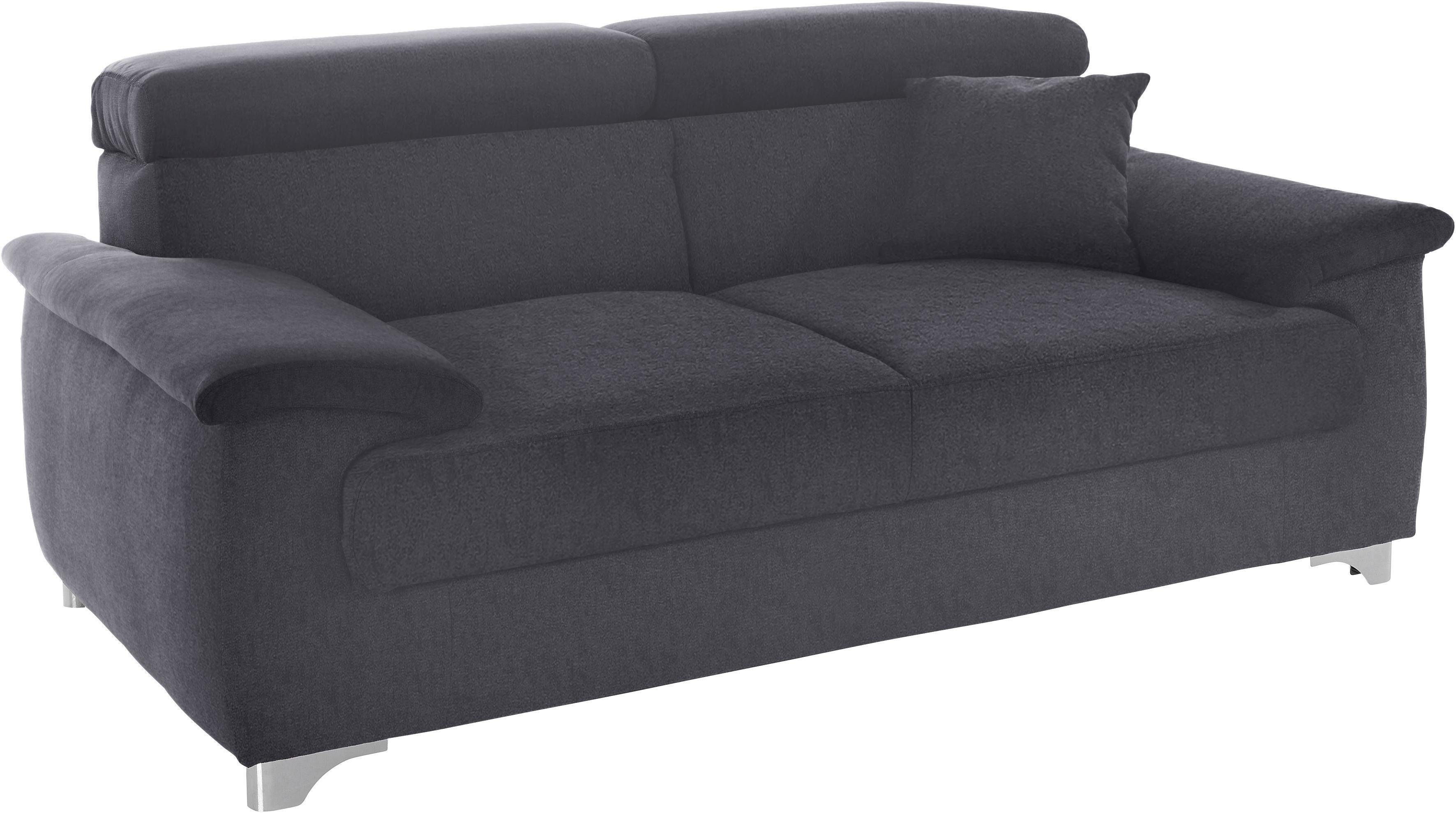 DOMO collection 2-Sitzer Mira inklusive Kopfteilverstellung für mehr Wohlfühlkomfort, elegant und modern, komfortabel, frei im Raum stellbar