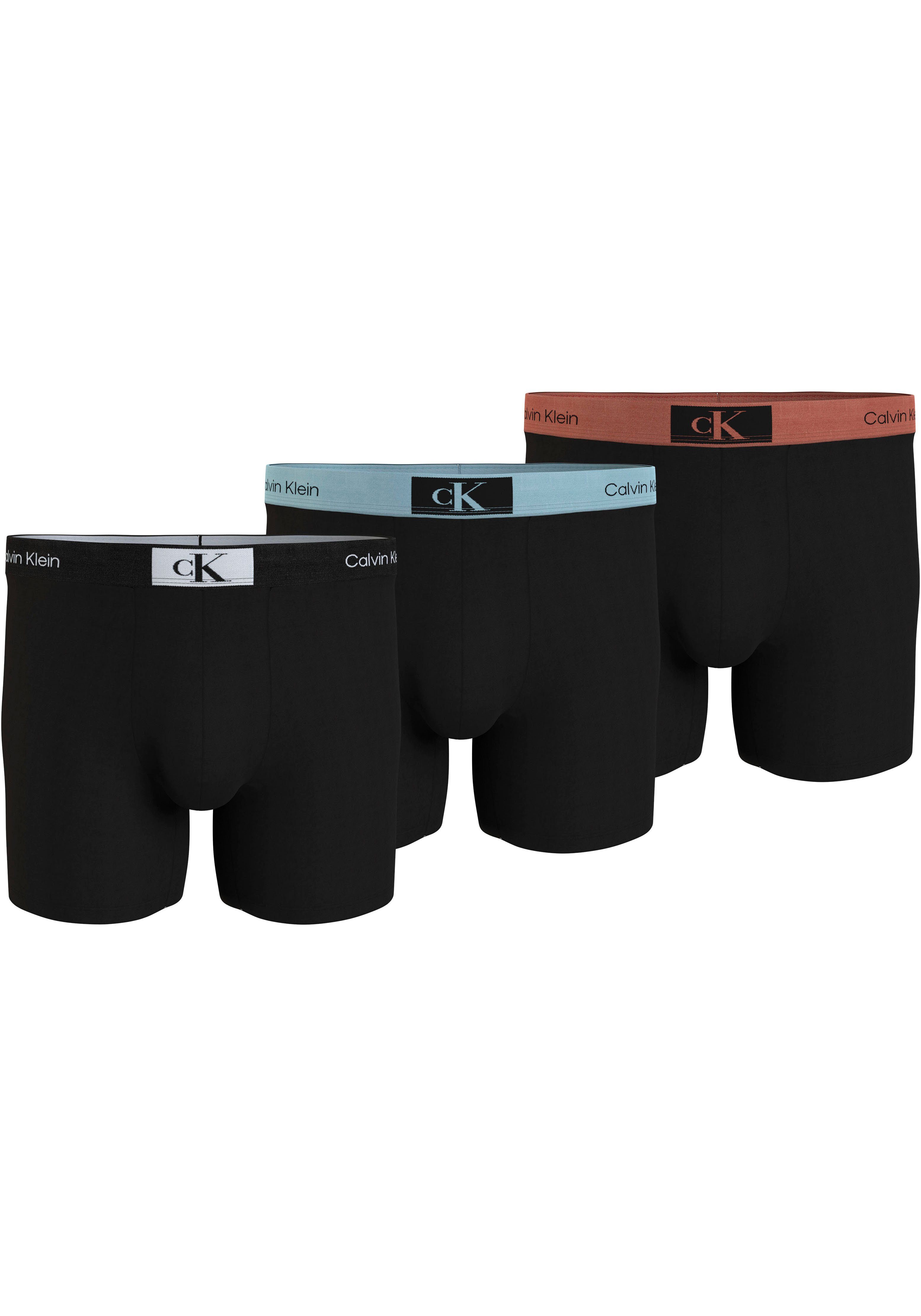 Calvin Klein Underwear Boxer BOXER BRIEF 3PK (Packung, 3-St., 3er-Pack) mit Markenlabel auf dem Bund