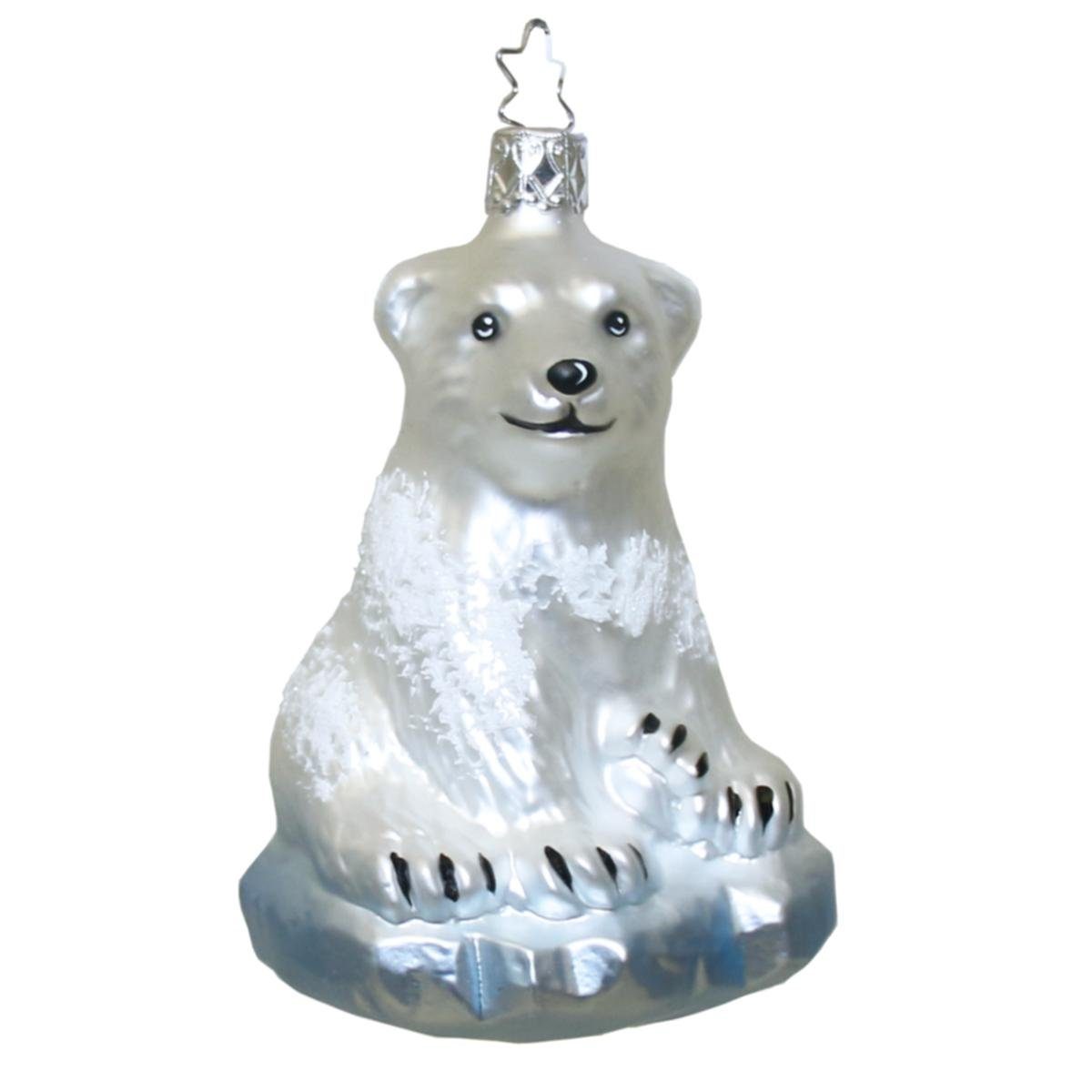 INGE-GLAS® Christbaumschmuck INGE-GLAS® Weihnachts-Hänger Mama Eisbär (1-tlg)