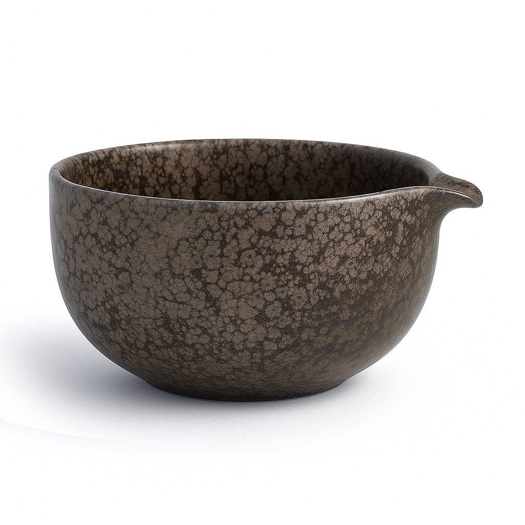 Goodwei Teeschale Matcha-Schale "Shado" mit Ausgießer, 450 ml, Keramik