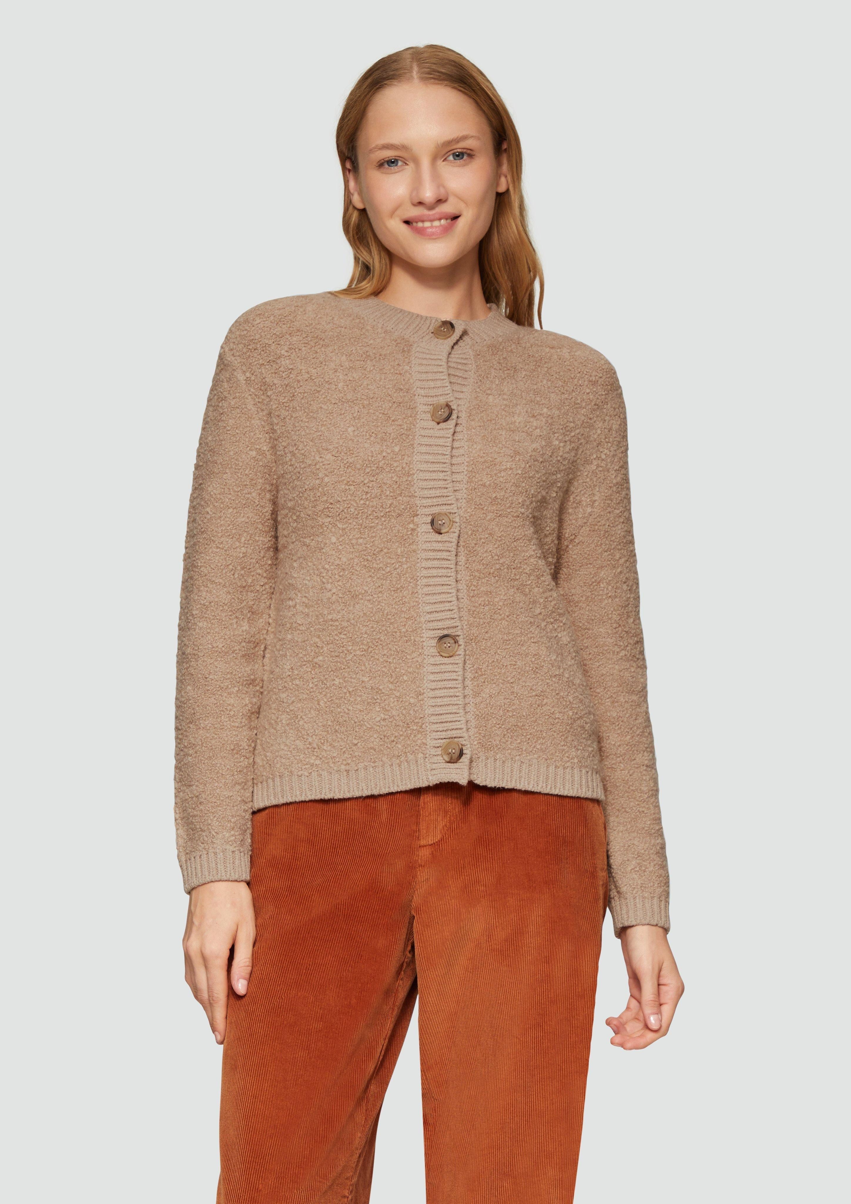 Strickjacke Strickjacke aus Teddy-Bouclé