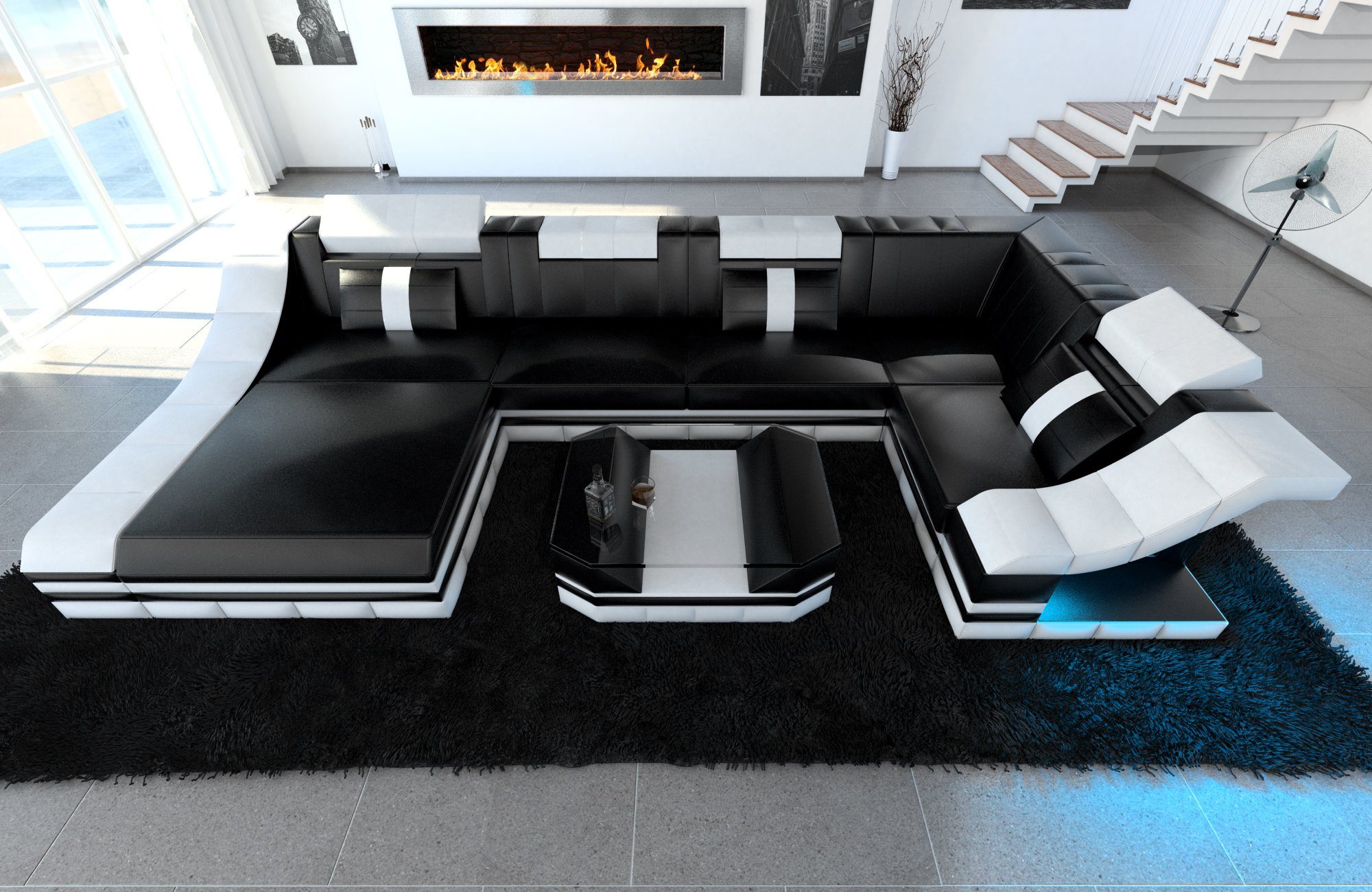 Sofa Dreams Wohnlandschaft Ledersofa Ledercouch Turino günstig online kaufen