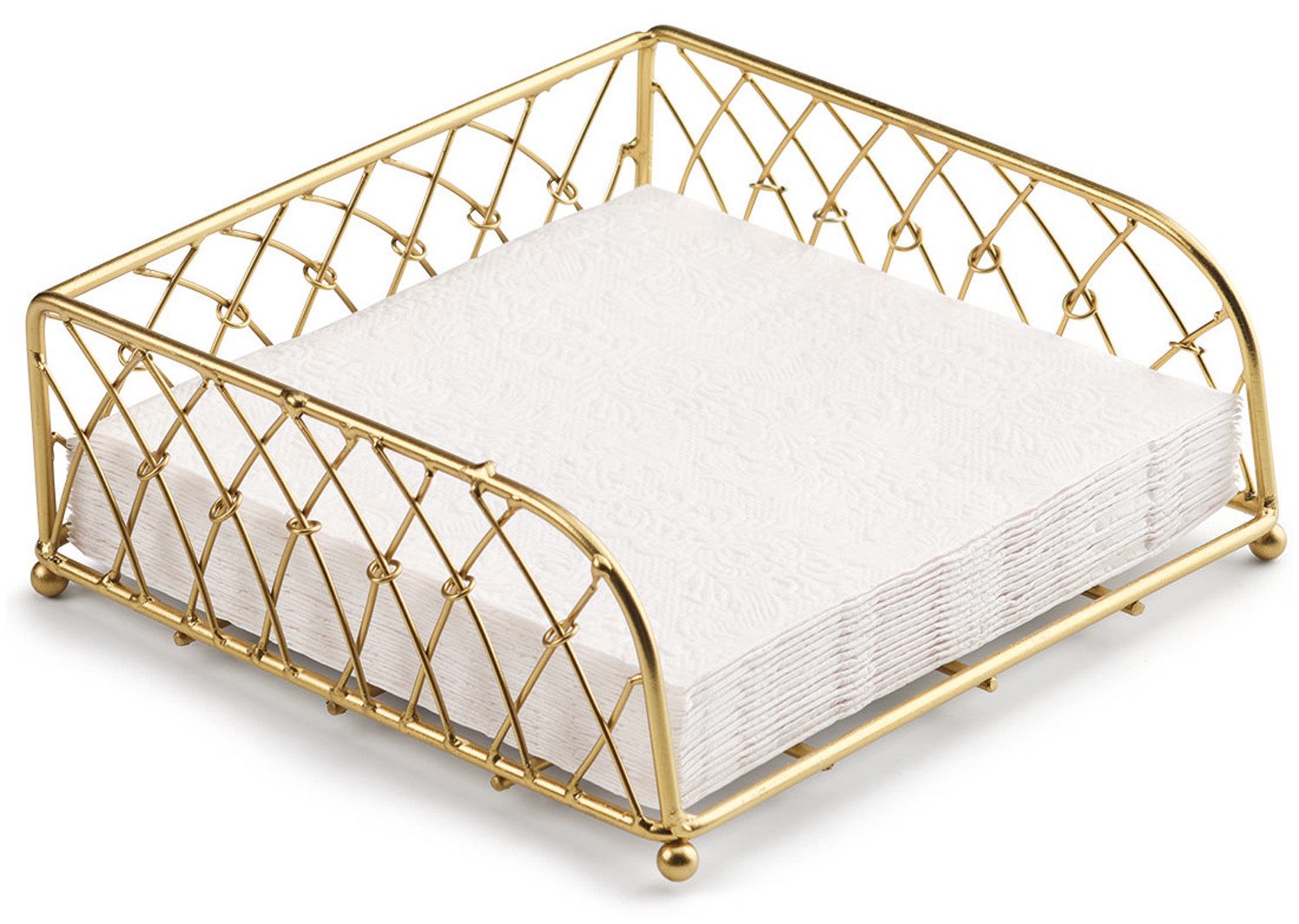Ambiente® Serviettenhalter Sweet Serenity, Metall, (1-tlg., 1-teilig), Serviettenhalter Metall mit Haltebügel ca.18x18x7cm