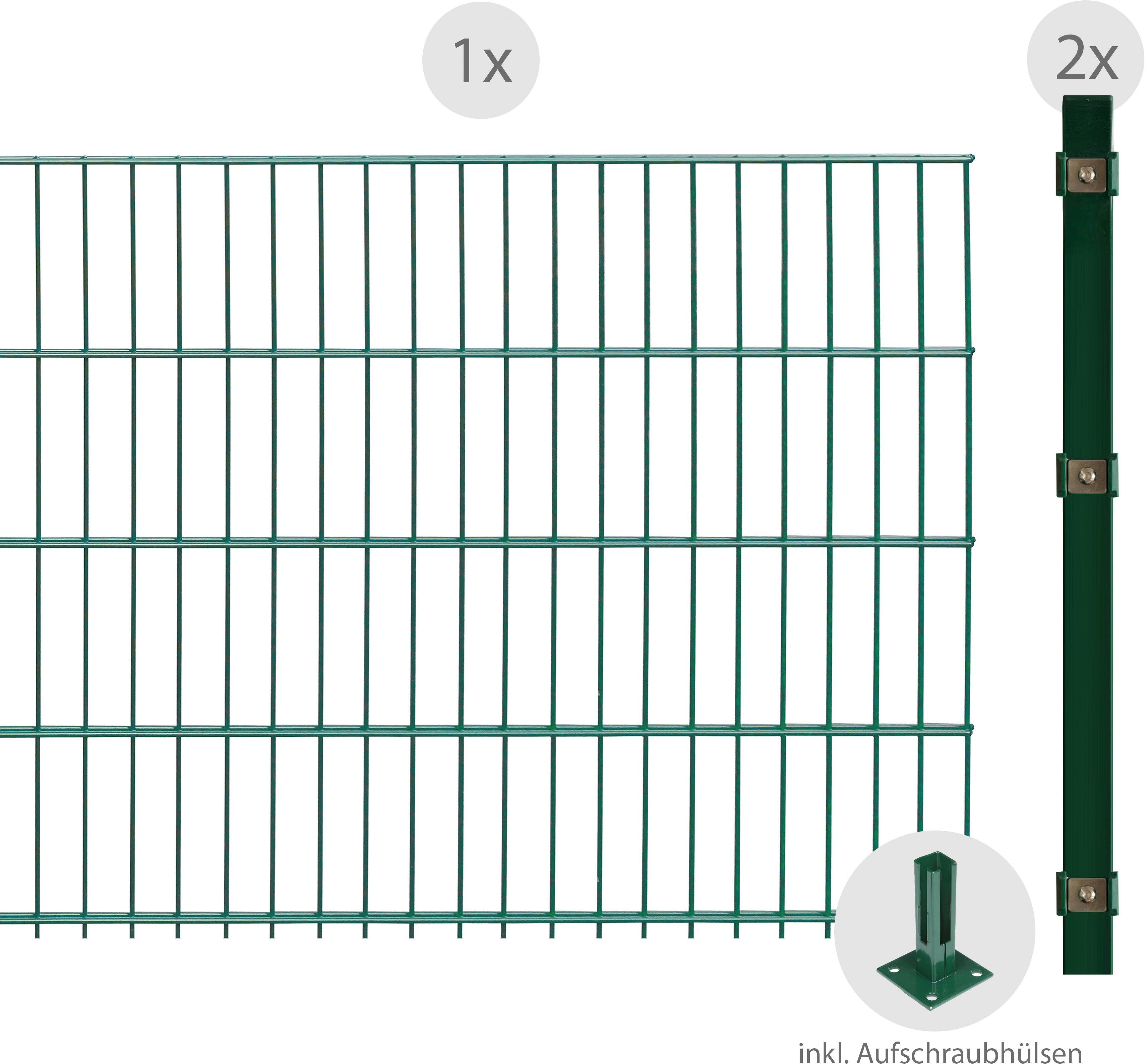 Arvotec Doppelstabmattenzaun ESSENTIAL 83 zum Aufschrauben, (Set), Zaunhöhe 83 cm, Zaunlänge 2 - 60 m