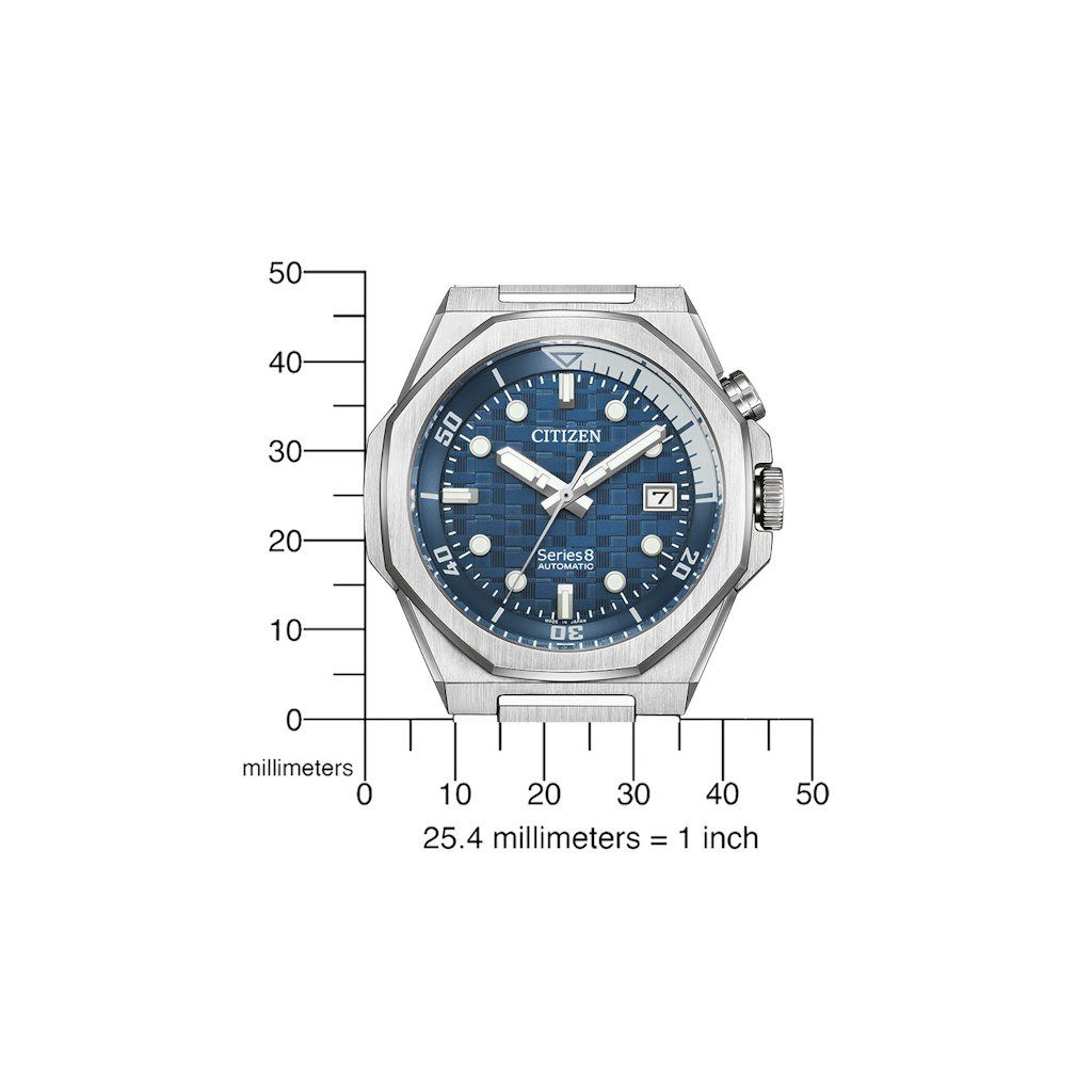 Citizen Automatikuhr Citizen Automatic NB6060-58L Series 8 Uhr NB6060-58L, Hochwertiges Produkt mit zeitlosem Design, sorgfältiger Verarbeitung