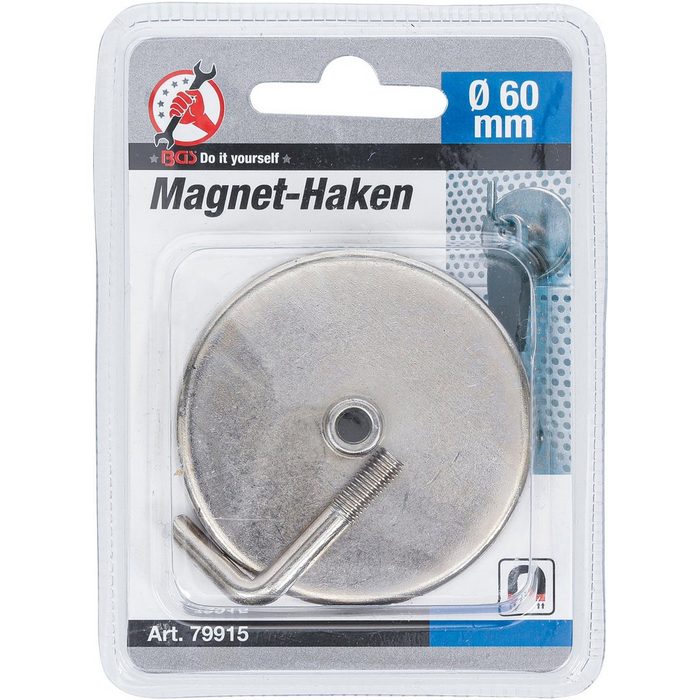 BGS technic Magnet Magnet-Haken rund Ø 60 mm 10 kg GB8312