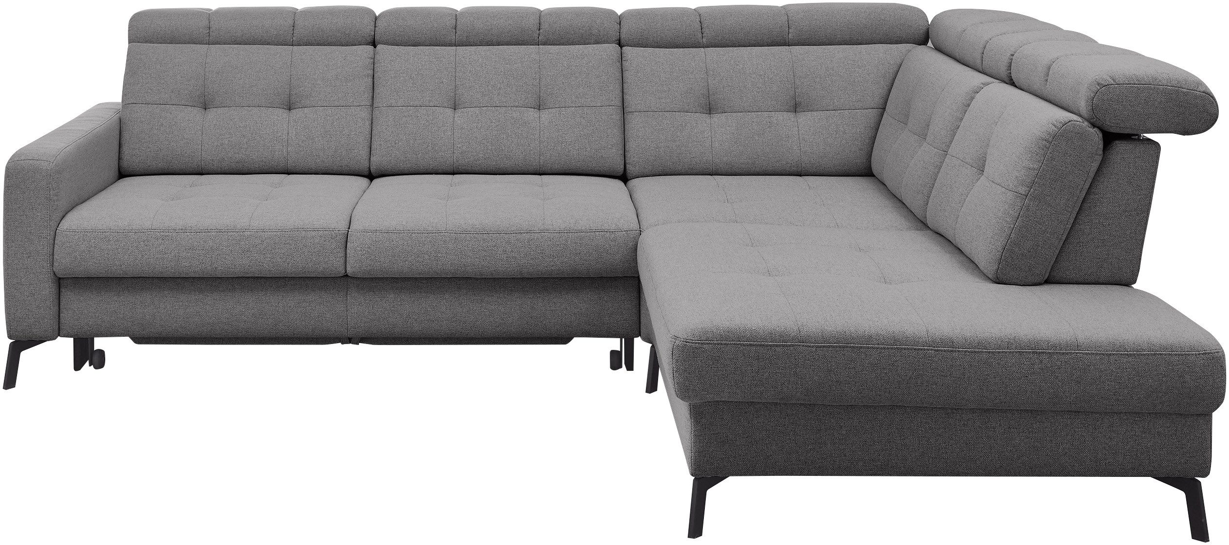 Musterring Ecksofa MR 4615, mit Kopf- und Rückenverstellung, Metallfuß schwarz, Maße 272 x 214 cm