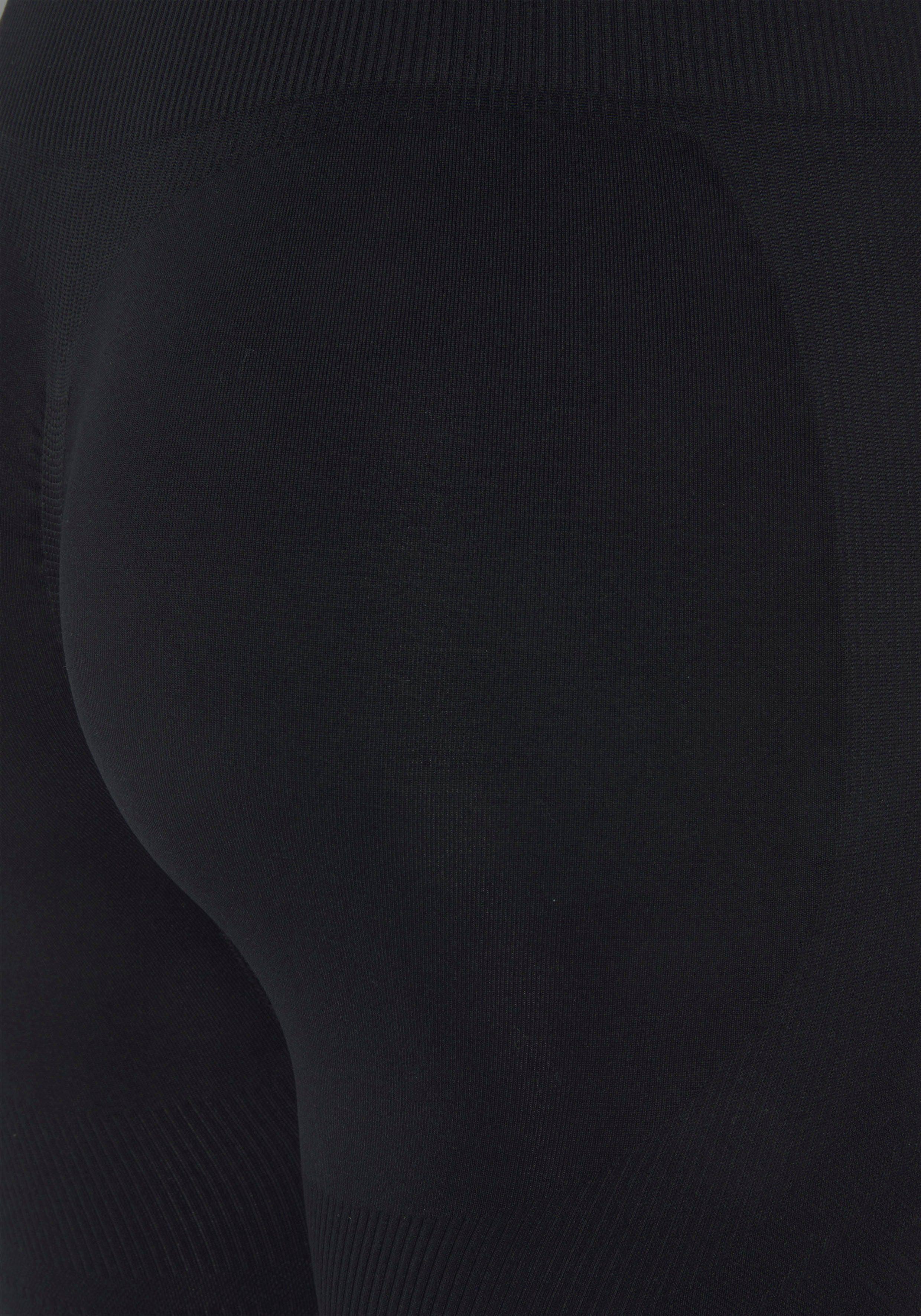 LASCANA Seamless Leggings Po Push Up mit Rippstruktur und Shapingeffekt, Sporthose, Sportleggings