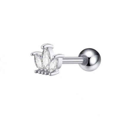 Karisma Nasenpiercing Labret/Lippe Medusa Ohrpiercing Tragus Helix Piercing Ohrring Tulpe, Stärke 1,2mm Länge 8mm aus Edelstahlsteg