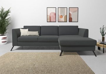 sit&more Ecksofa Olsen L-Form, inklusive Sitztiefenverstellung, wahlweise mit Bettfunktion, 15cm hoch