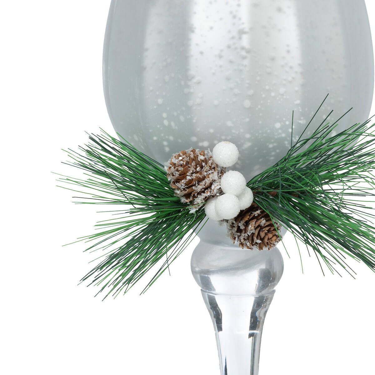 Atmosphera Créateur d'intérieur Kerzenlaterne Teelichthalter mit Weihnachtszweig, 3er-Set – Bild 2 von 2