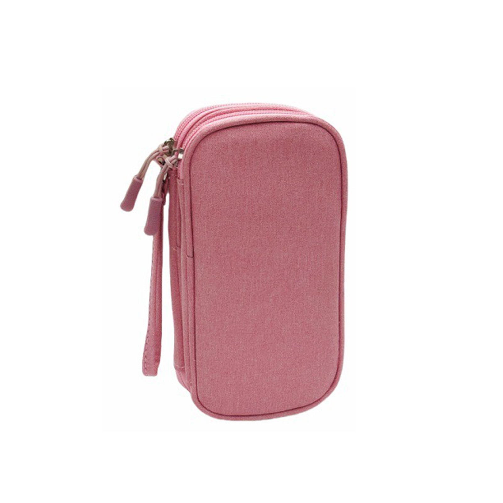 OKWISH Festplattentasche Organizer Tasche für Externe Festplatten Powerbank Kabel Doppelschicht (Reise Tragen Etui Case Elektronik Zubehör Organizertasche mit Handschlaufe, 1-tlg., Tragetasche, Organizer Tasche, Elektronik Etui, 3 Schicht, Oxford-Stoff), für Handy Power Bank USB Stick USB Kabel Ladegerät Headset HDD usw