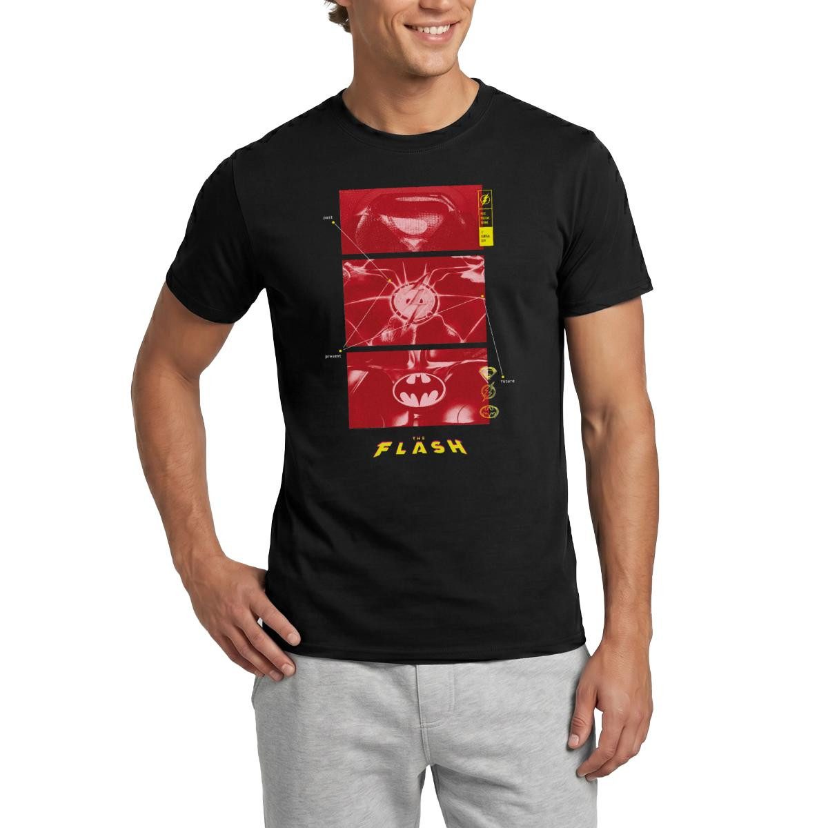 Spreadshirt T-Shirt The Flash Anzüge Supergirl Flash Batman Mit Logos Männer T-Shirt (1-tlg)