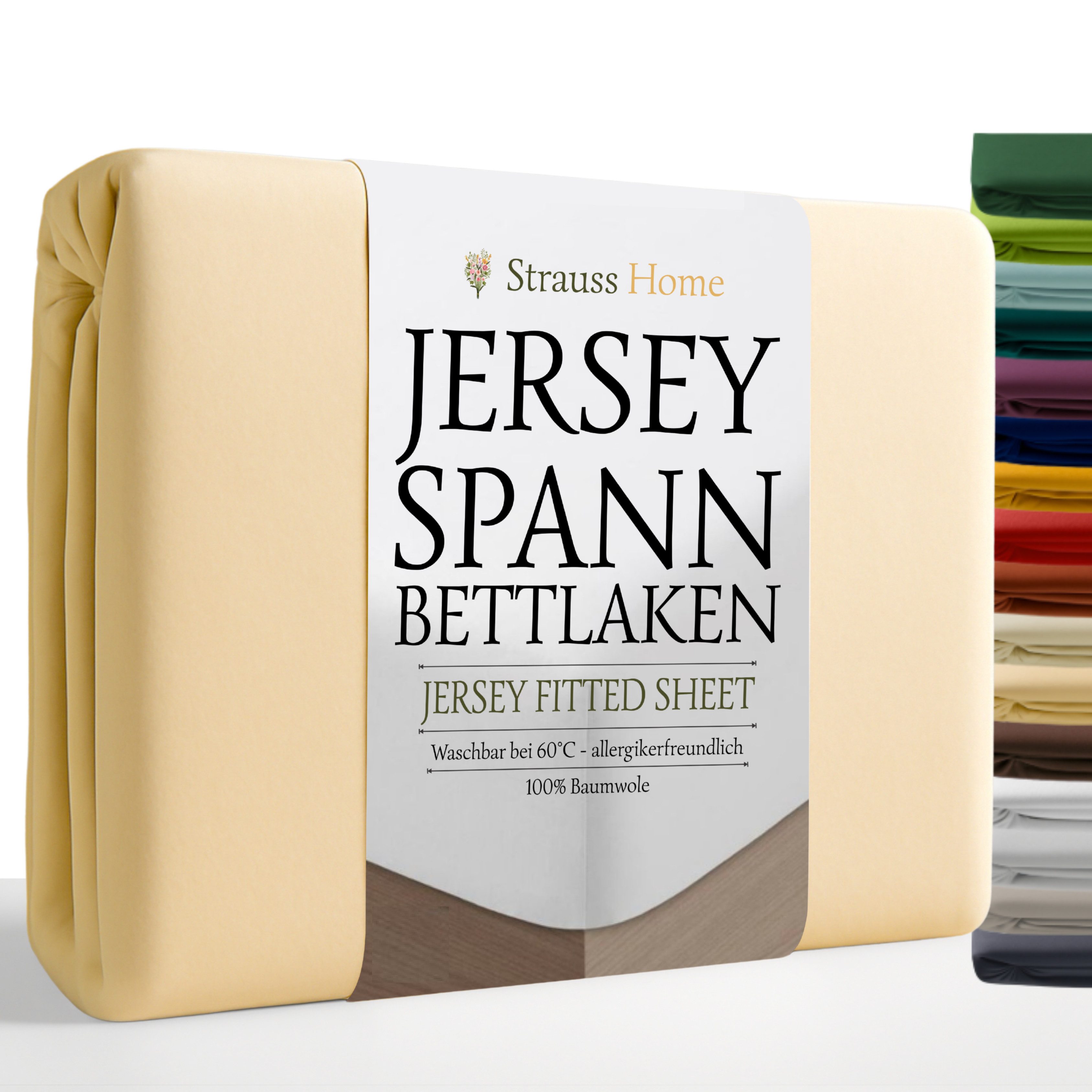 Strauss Home Spannbettlaken Premium, Gummizug: Rundumgummi, günstig online kaufen