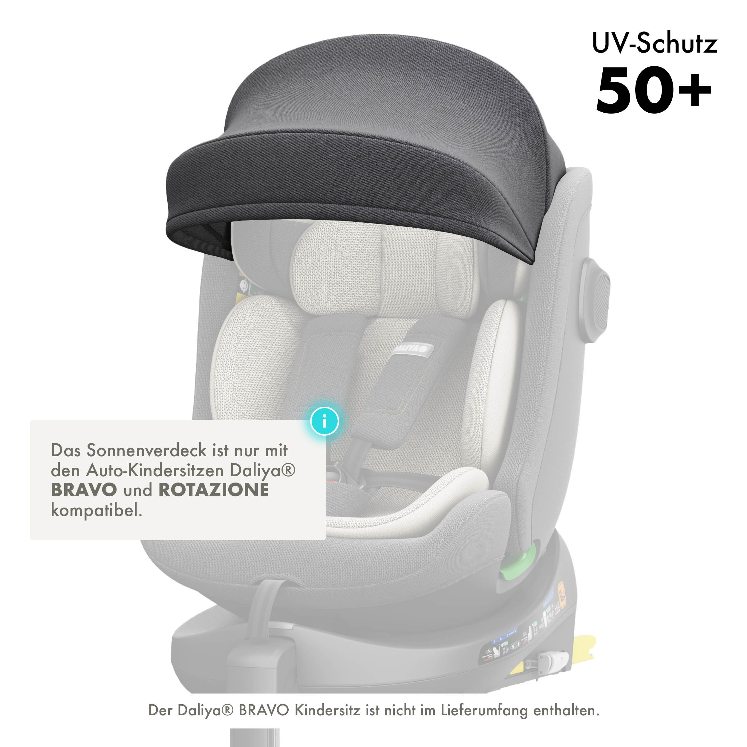 Daliya® Kindersitzbezug BRAVO Sonnenverdeck, Sonnenschutz für Kindersitze BRAVO und ROTAZIONE