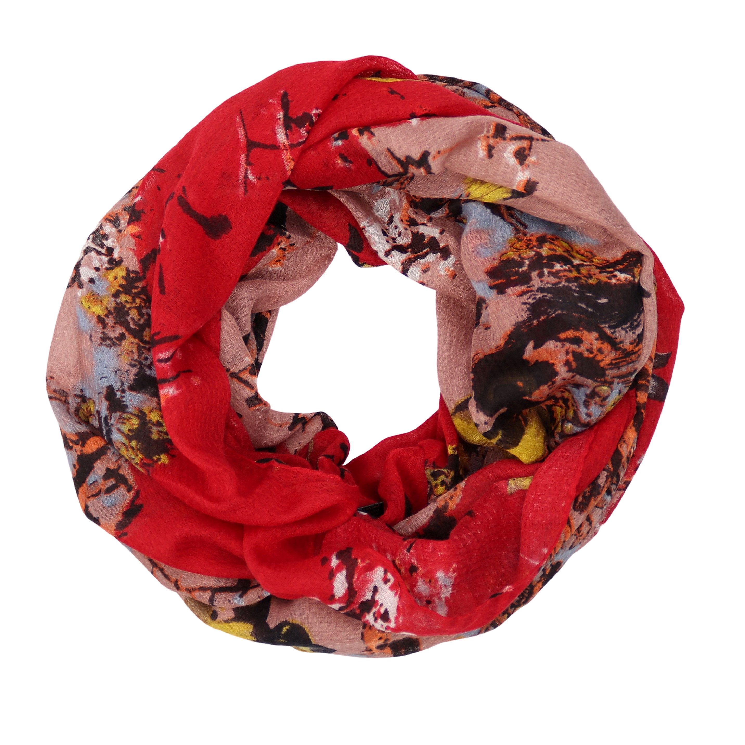 MIRROSI Loop Damen Schal Weich aus 20% Baumwolle 80% Viskose, (ca. 180x90cm Zweimal um den Hals wickelbar), Damen Halstuch Stola ideal für Frühling,Sommer, Herbst oder Winter