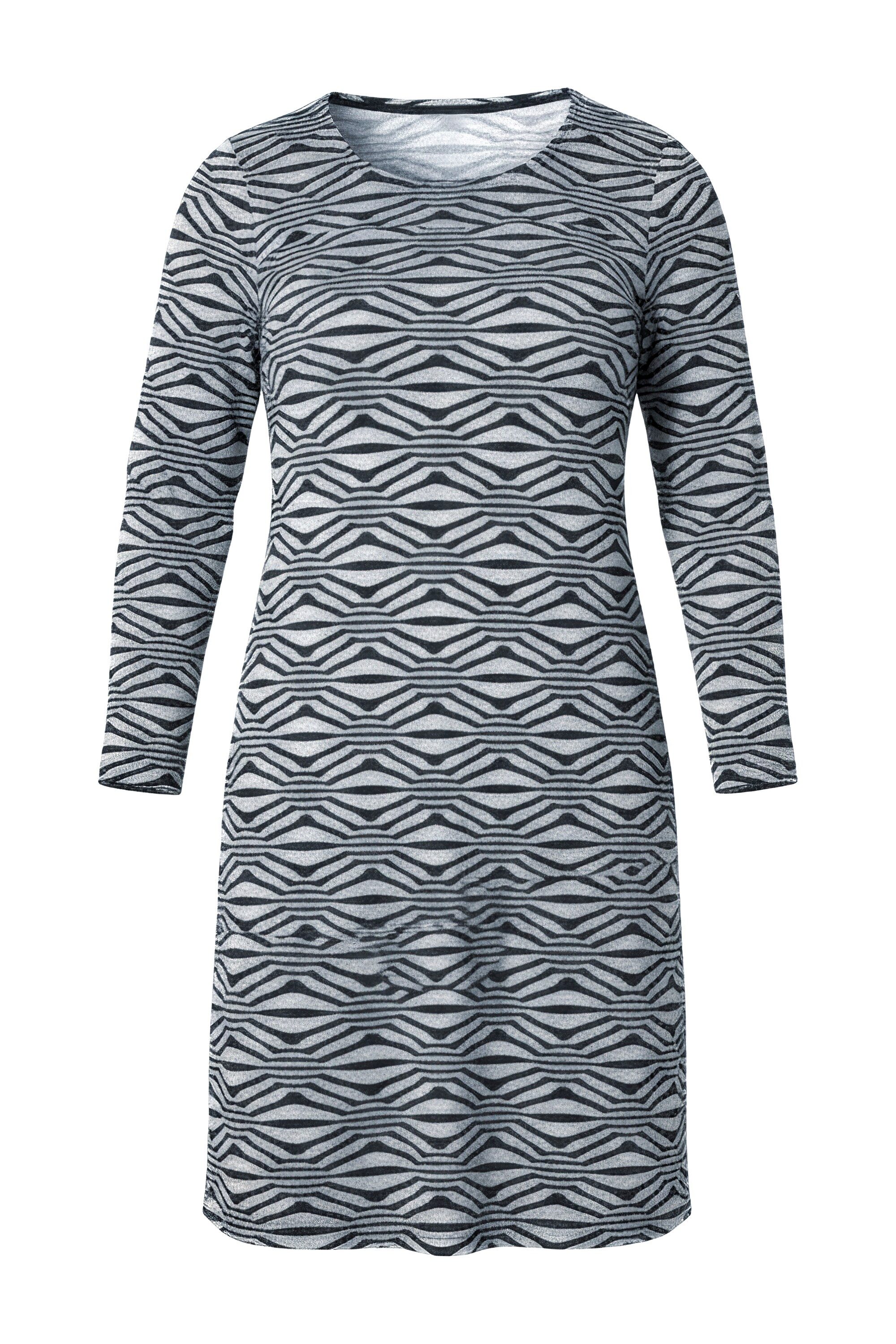 MIAMODA Jerseykleid Jacquardkleid A-Linie gestricktes 3D-Grafikmuster günstig online kaufen