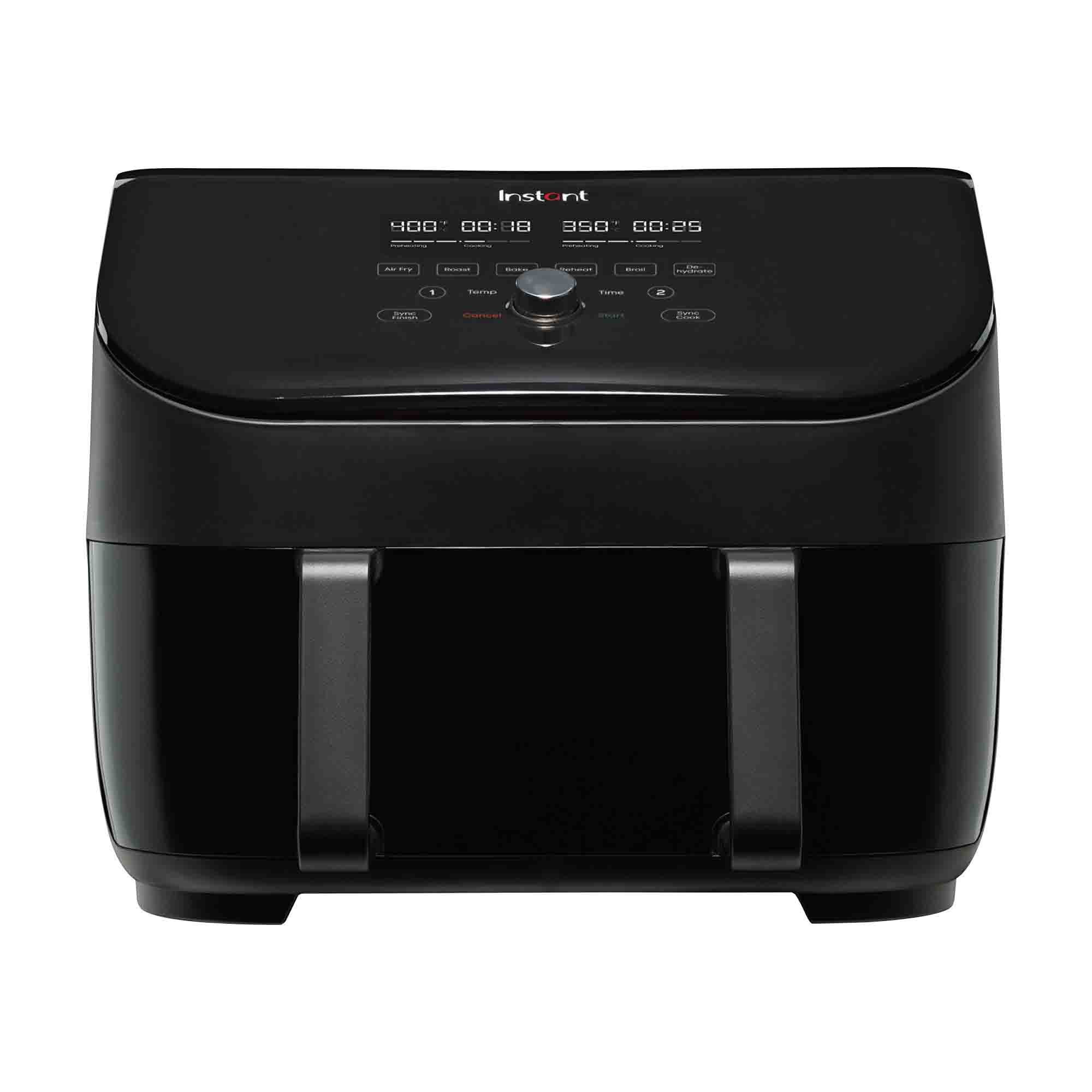 Instant Pot Heißluftfritteuse Vortex Plus VersaZone Airfryer 8in1 XXL Korb zum Rösten Grillen Dörren, 1700 W, digitales Display, 8 Kochprogramme, 2-in-1 Schublade, 8,5L oder 2x4,2L