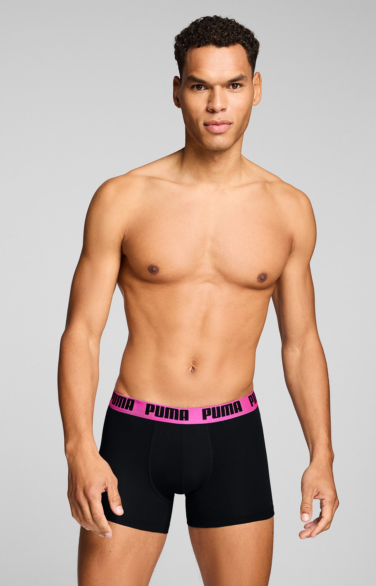 PUMA Boxershorts PUMA MEN EVERYDAY BASIC BOXERS 2P (Packung, 2er Pack) mit Puma Webbund