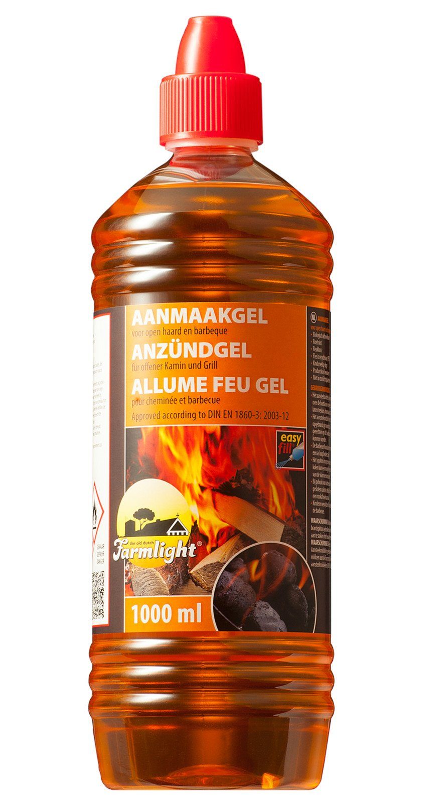 Moritz Flüssig-Grillanzünder 1L Grillanzünder Anzündgel Kaminanzünder Brenngel, (Brennstoff), Anzünder für Kamin, Kaminholz, Briketts, Holzkohle
