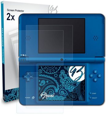 Bruni Schutzfolie Glasklare Displayschutzfolie für Nintendo DSi XL, (2er Set), praktisch unsichtbar