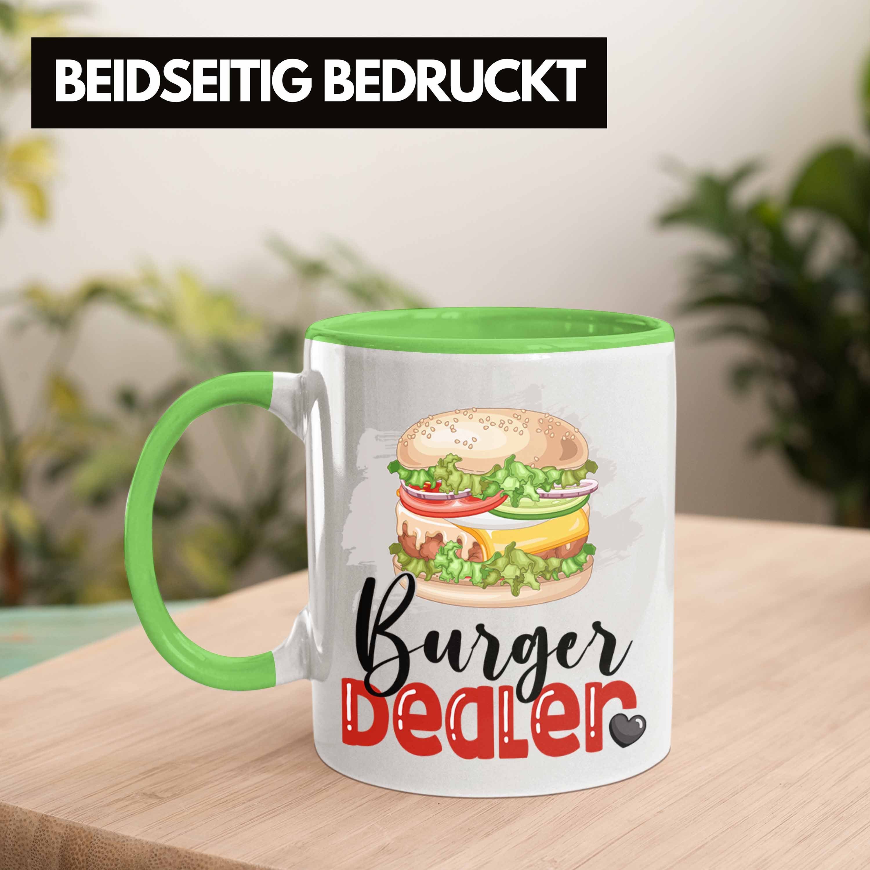 Geburtstag Besten Tasse Burger Geschenk Trendation Tasse Spr Dealer Grün Burgerverkäufer für