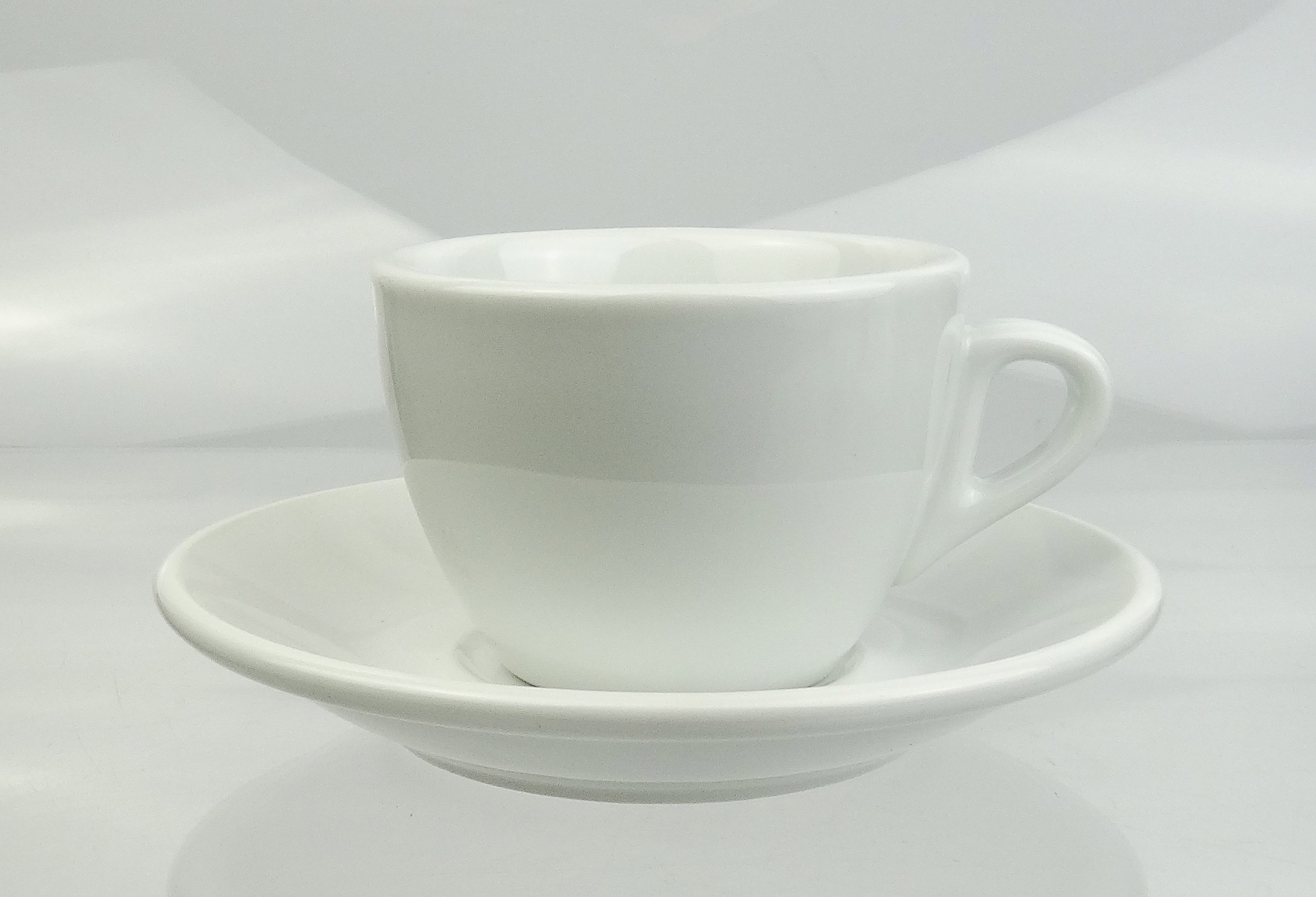 Nuova Point Cappuccinotasse dickwandig, weiss, max 145 ml, 2-tlg., Porzellan
