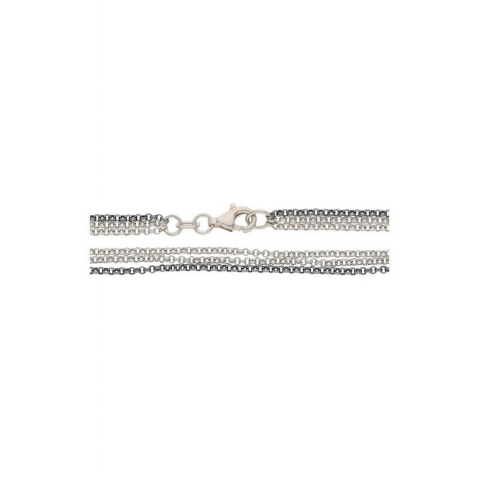 JuwelmaLux Silberkette Halskette Silber 3-reihig Halsschmuck 45 cm (1-tlg) Damen Halskette Silber 925/000 inkl. Schmuckschachtel AN10850