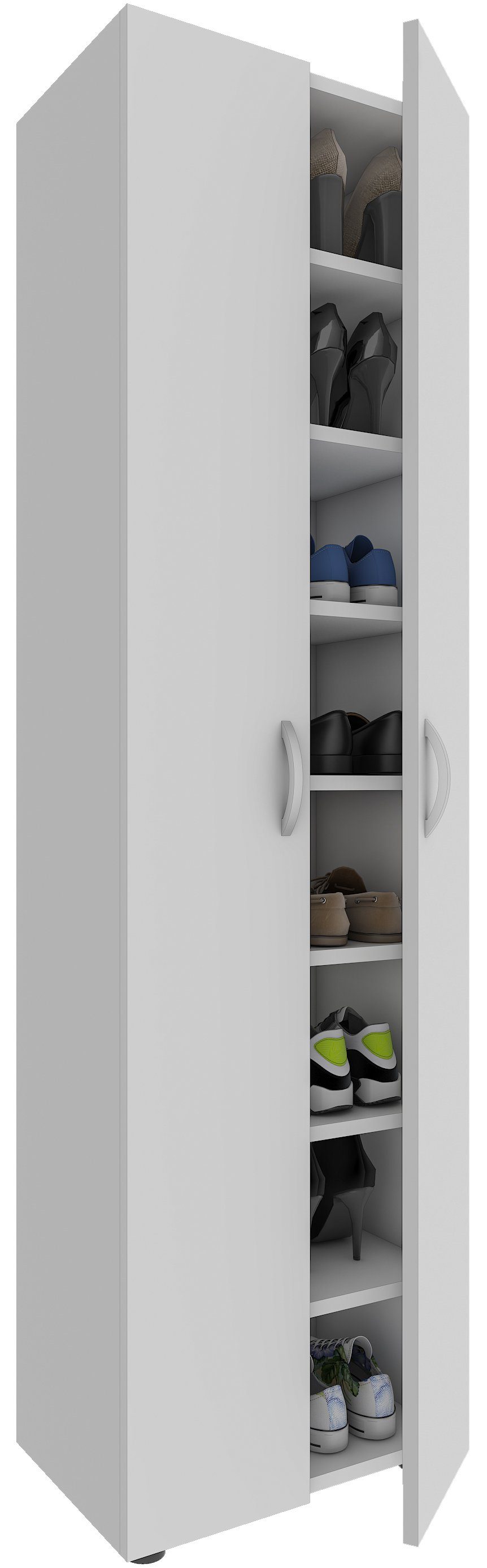 VCM Schuhschrank XXL Holz Großer Schuhschrank Schuhkommode Ulas 8