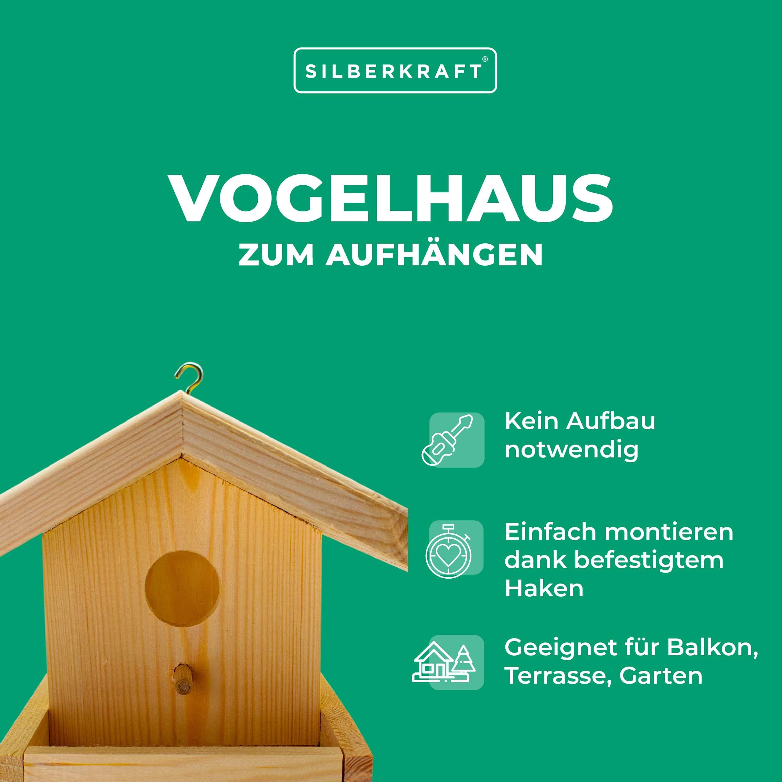 Silberkraft Vogelhaus DIY Vogelhaus zum Aufhängen