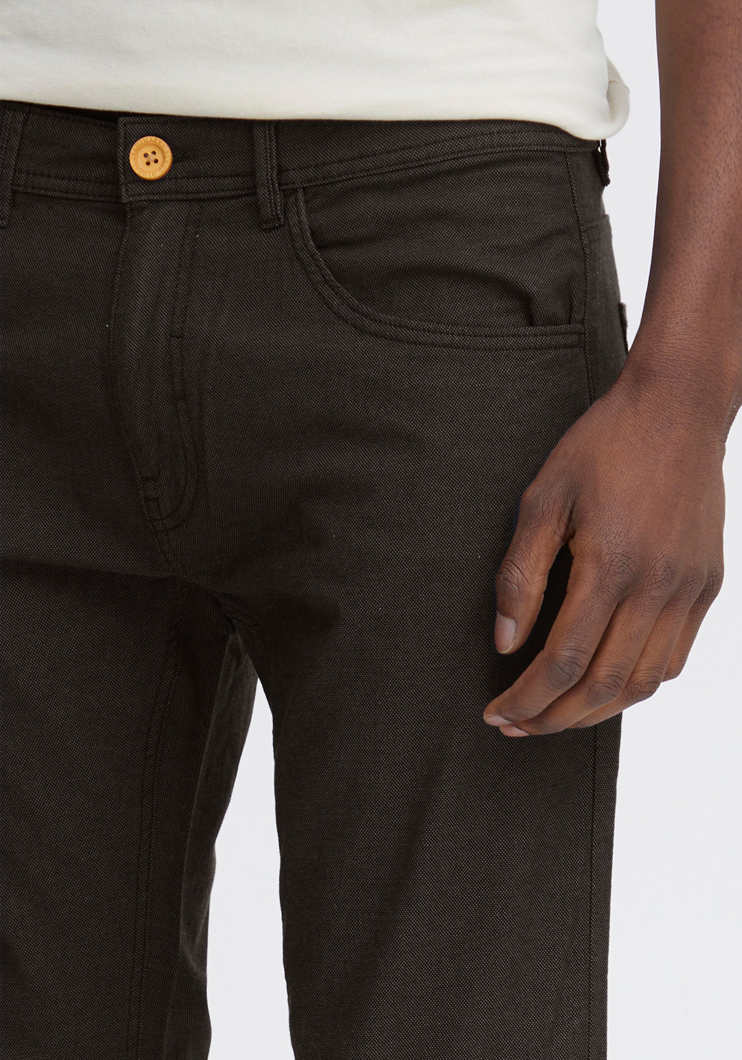 Blend Stoffhose BHEdford pants mit Markenlabel, aus Baumwollmischung, Regular Fit, knöchellang