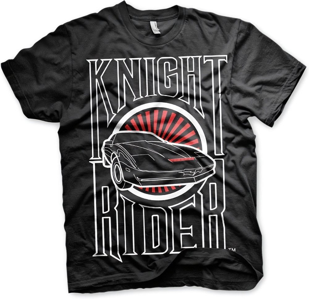 Knight Rider T-Shirt Knight Rider Sunset KITT Big Tall T-Shirt