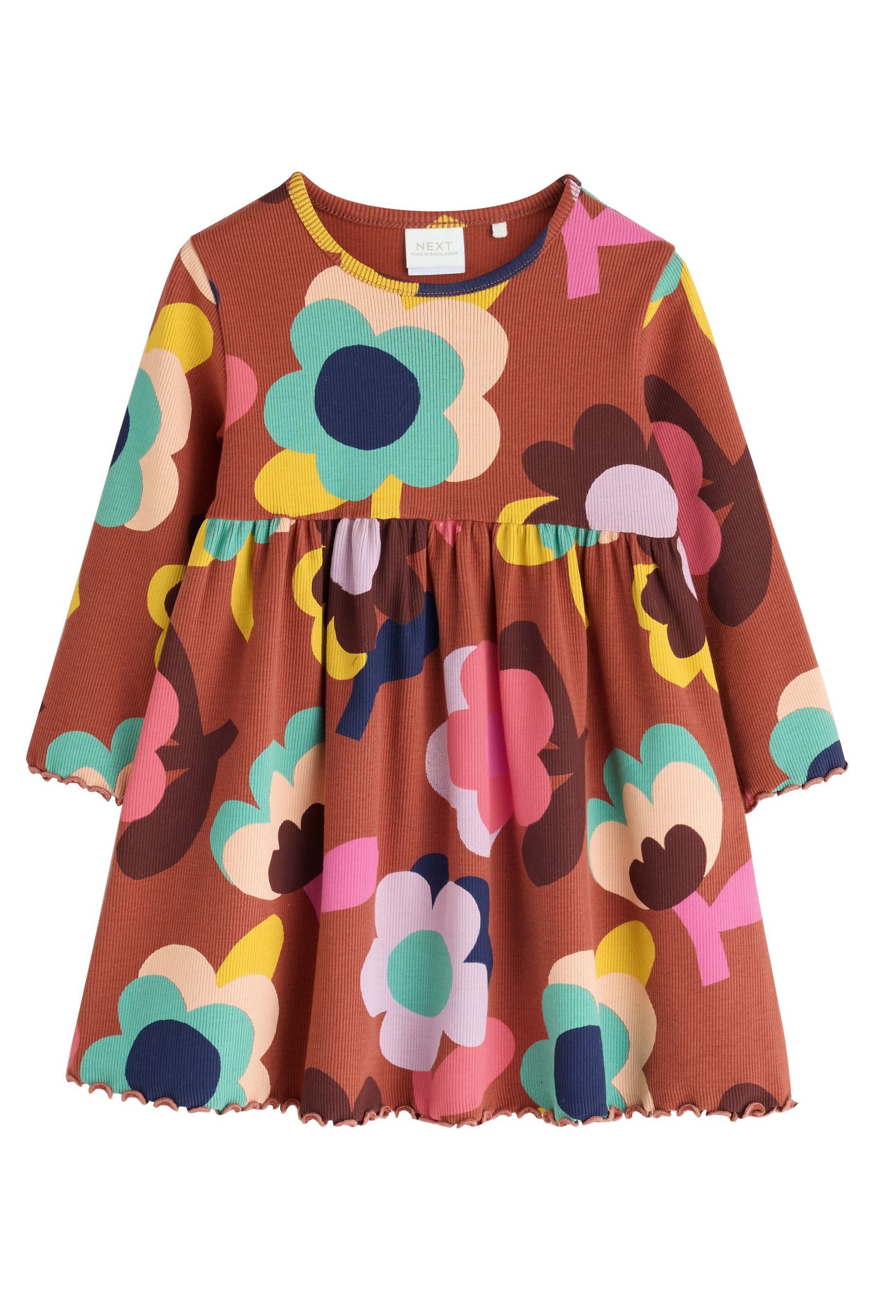 Next Shirtkleid Geripptes Langarmkleid (1-tlg)