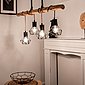 etc-shop Hängeleuchte, VINTAGE Pendel Decken Lampe Holz Balken Ess Zimmer Beleuchtung Gitter Hänge Leuchte schwarz, Bild 1