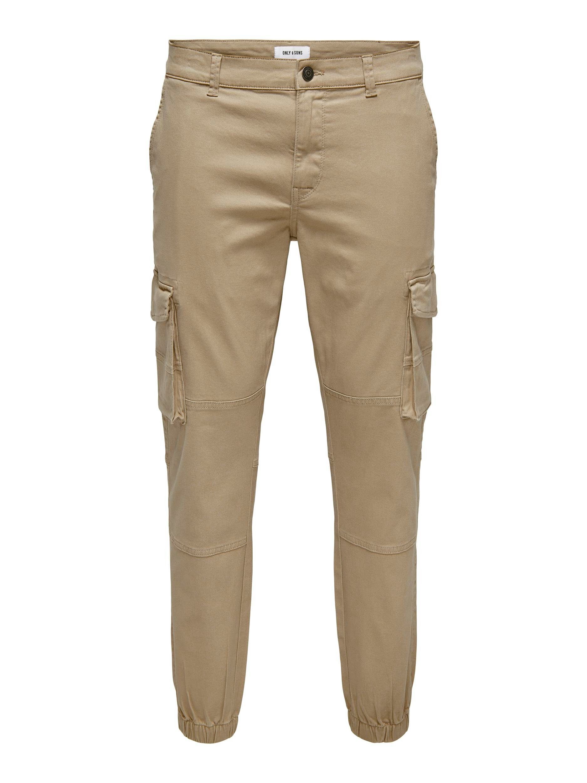 ONLY & SONS Cargohose ONSCARTER PANT CARGO NOOS Chinchilla CUFF LIFE 0013
