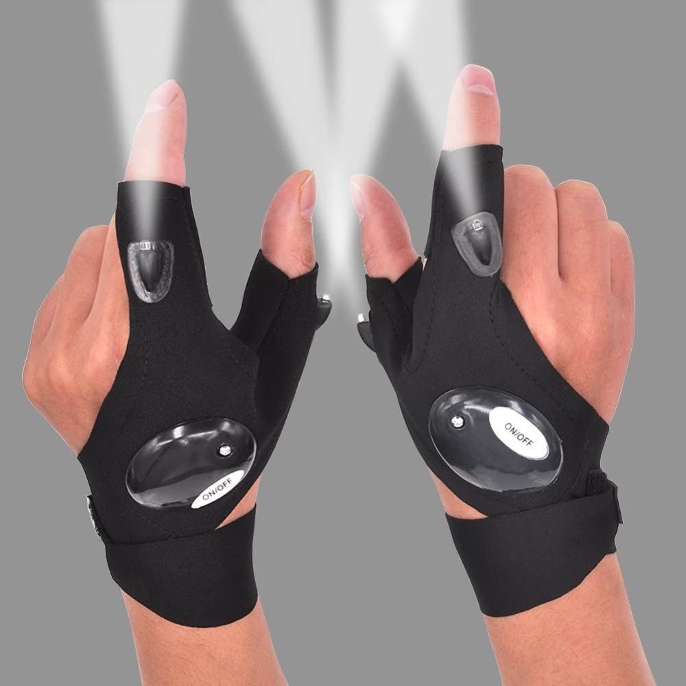 Jormftte Angelhandschuhe LED Ultra Bright Taschenlampe Handschuhe