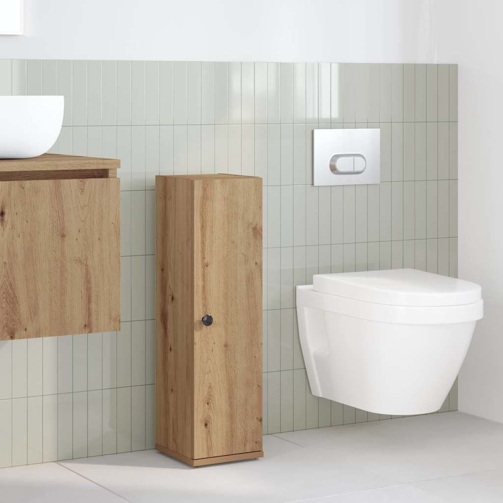 vidaXL Badezimmer-Set Badezimmerschrank mit Rollenhalter Artisan-Eiche günstig online kaufen