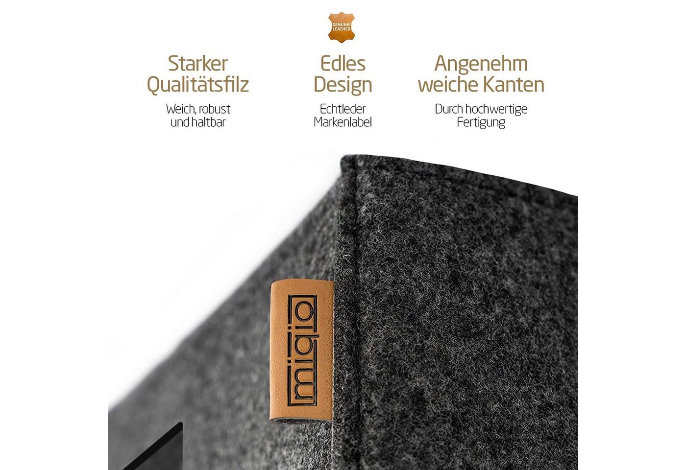 Thumbnail - Miqio Aufbewahrungsbox 2 er Set Filzbox 2 Aufbewahrungskörbe 30 x 30 x 30 cm (2 St), Schadstoffgeprüft. Ökotex zertifizi...