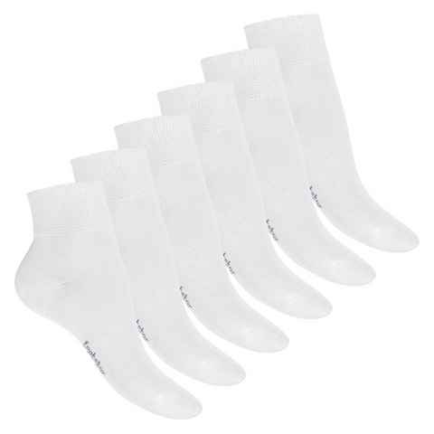 Footstar Diabetikersocken Gesundheits Kurzschaft Socken (6 Paar), Nahtfrei, Diabetiker