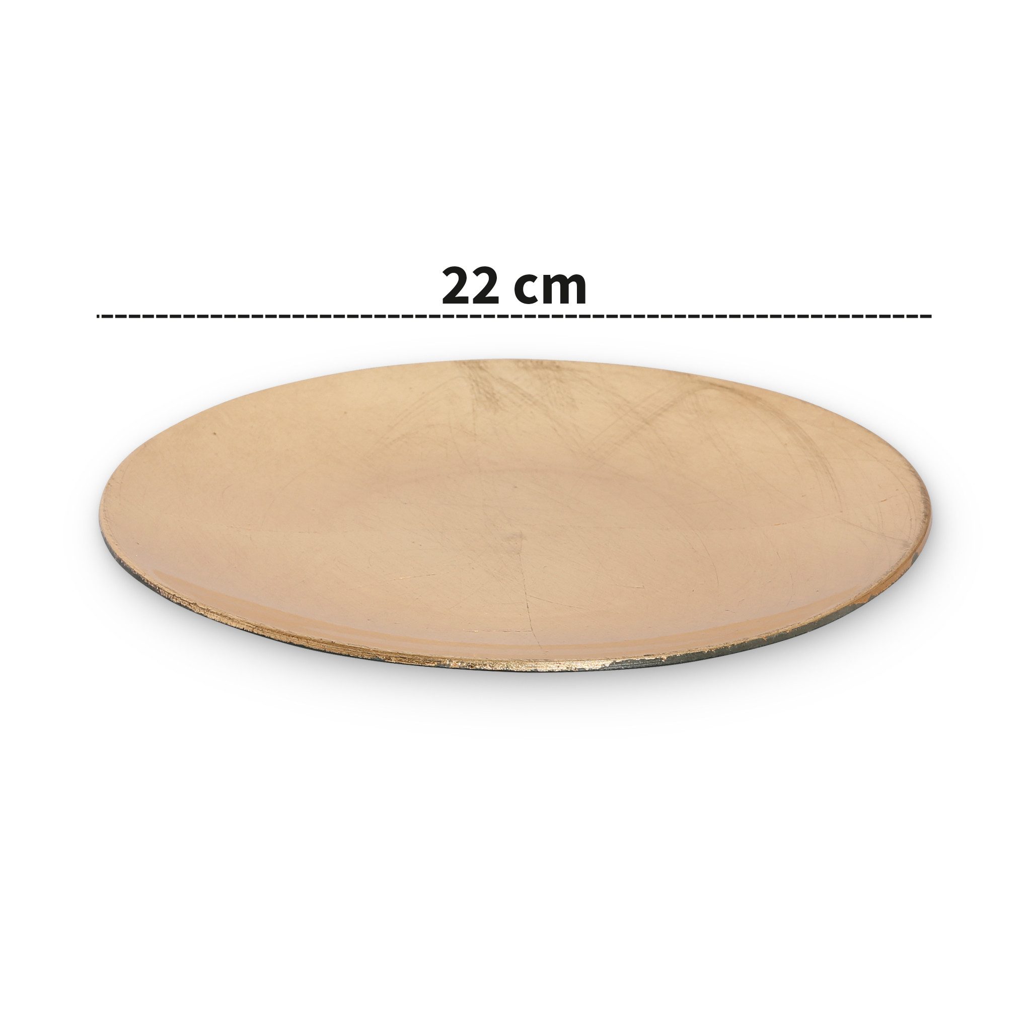 matches21 HOME & HOBBY Dekoschale Deko-Teller 22 cm in gold für drinnen & d günstig online kaufen