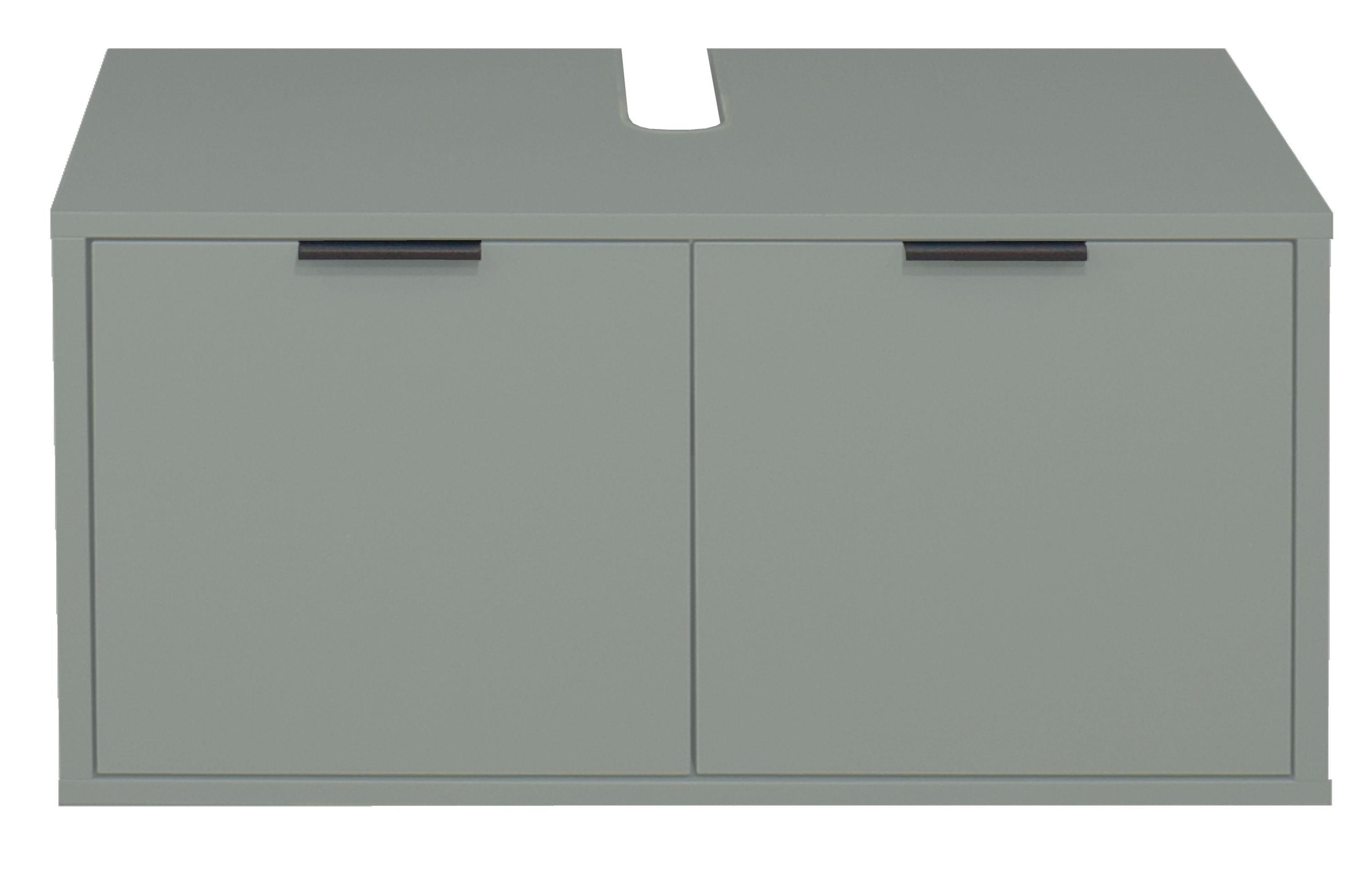 FURNARO Waschbeckenunterschrank in pine green matt lack NB B/H/T: 71x45x45 cm