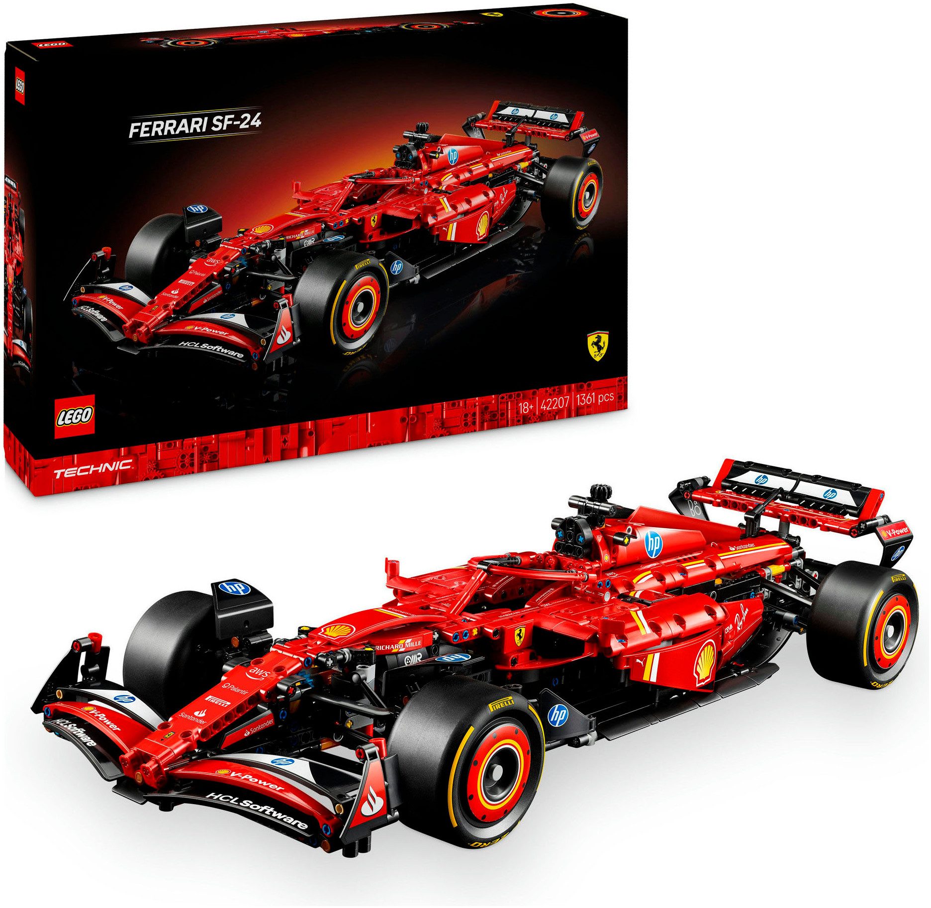 Ferrari SF-24 F1 Rennauto (42207), LEGO® Technic Konstruktionsspielsteine