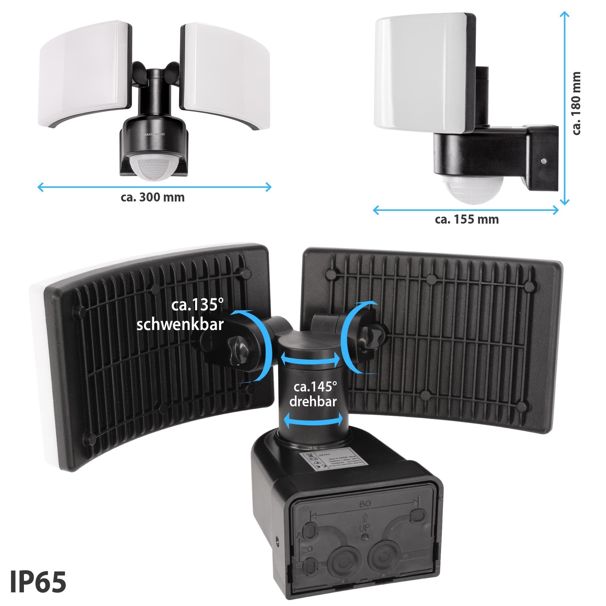 Maxkomfort LED Flutlichtstrahler SUN3200, LED fest integriert, 4000K, Neutr günstig online kaufen