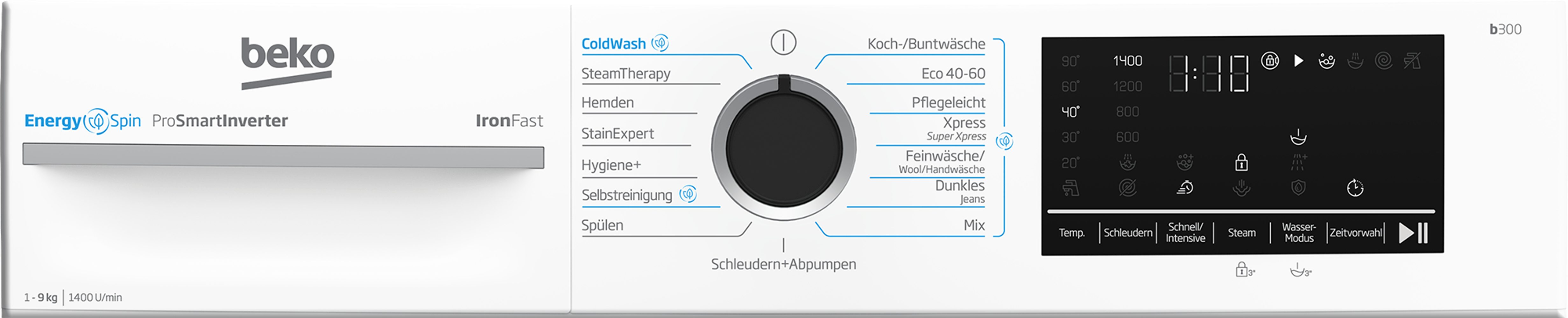 Robustes Gehäuse und Konstruktion der BEKO Waschmaschine