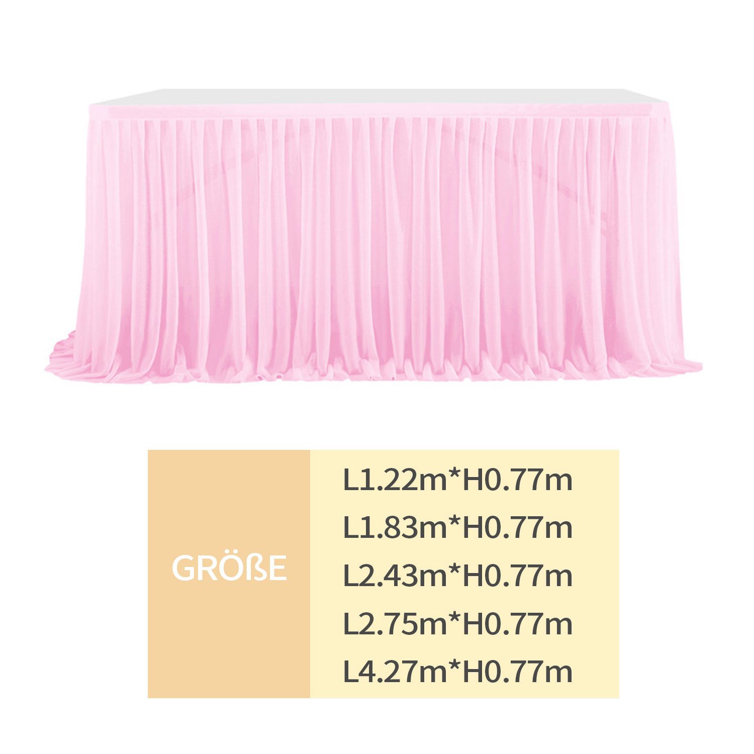 Refttenw Tischdecke Tüll Tischrock Dekoration Rüschen günstig online kaufen