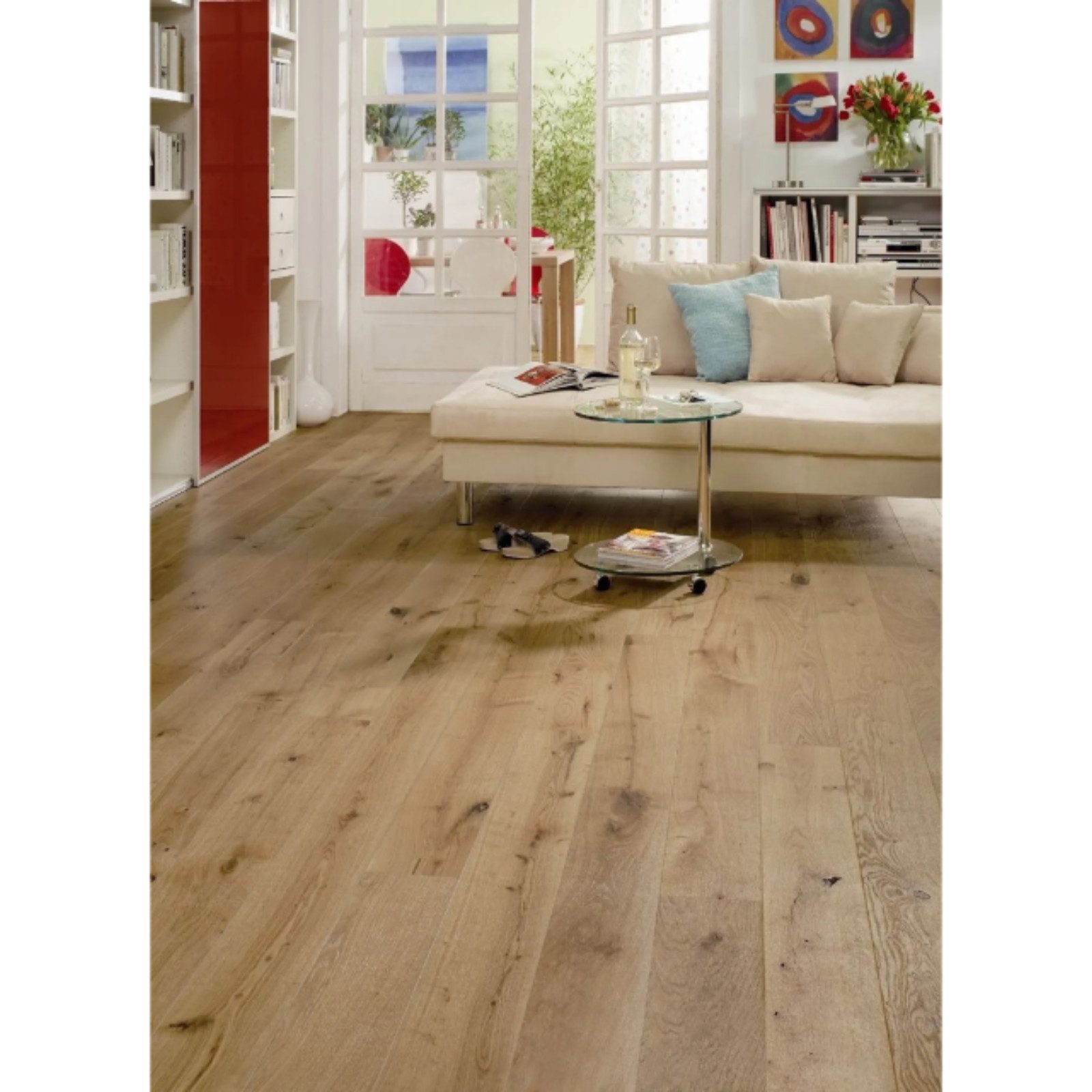 HORI Parkett HORI Parkett Eiche, Boden für Wohnräume, einfache Verlegung langlebig, 16 St., 16 Stück Pro Paket, 3-Schichtig, schwimmende Verlegung, vollflächige Verklebung