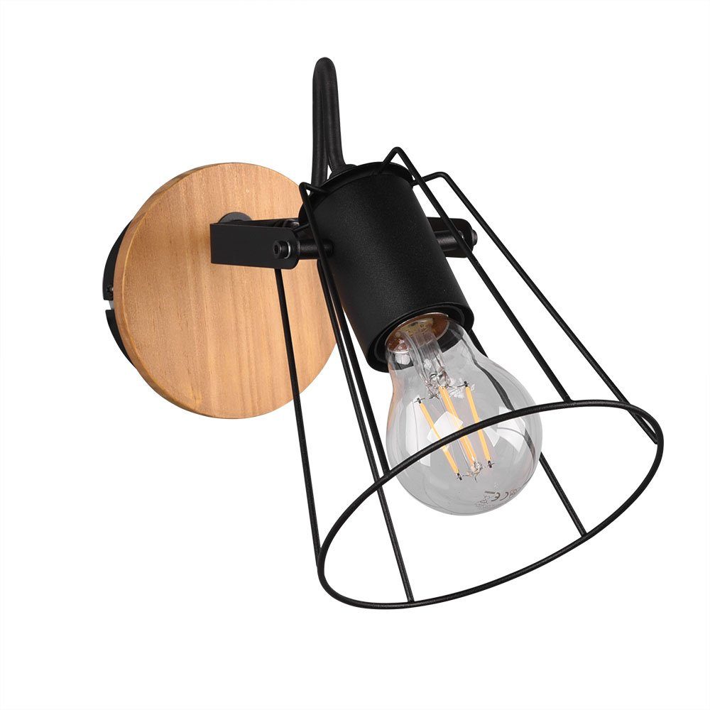 etc-shop Wandleuchte, Leuchtmittel nicht inklusive, Gitter Wandleuchte Wandlampe Landhausstil Holzlampe