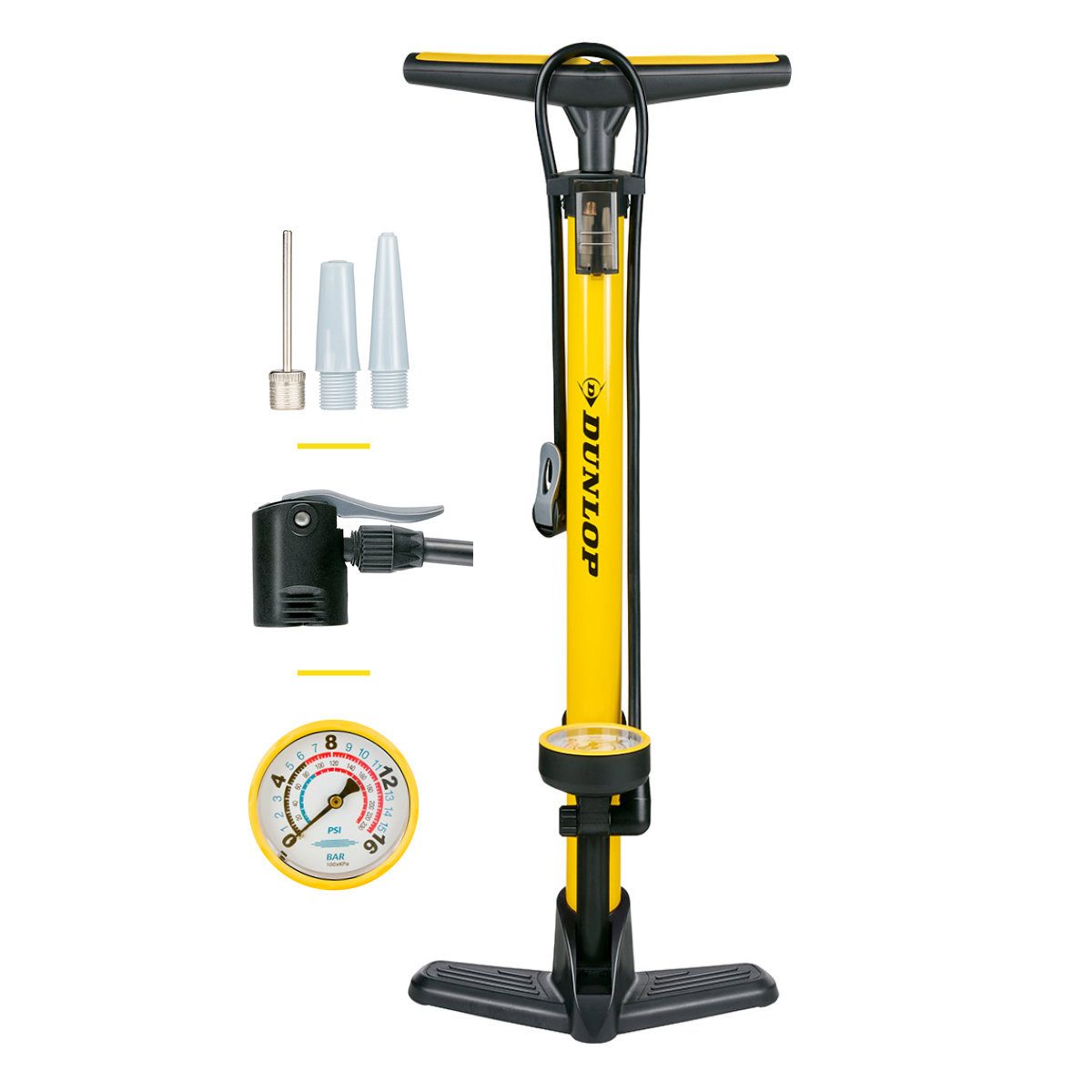 Dunlop Fahrradpumpe Dunlop Fahrradpumpe mit Manometer