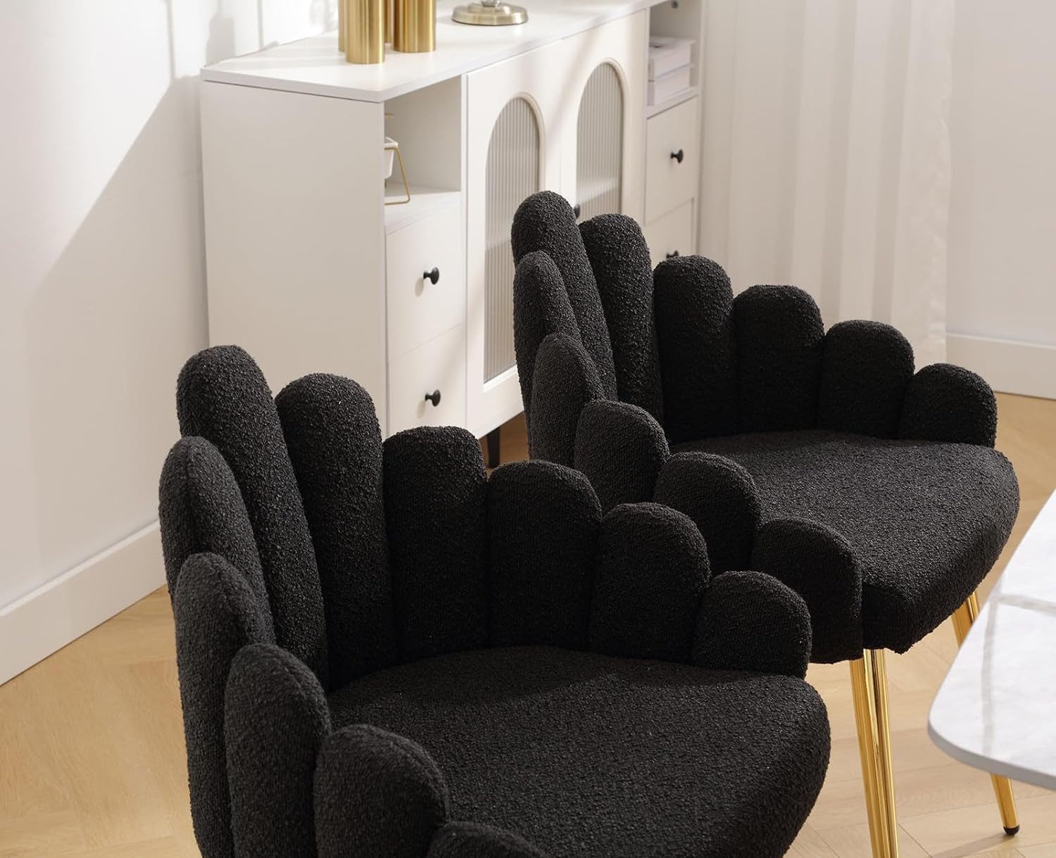 WAHSON OFFICE CHAIRS Esszimmerstuhl Kunstfell Polsterstuhl günstig online kaufen